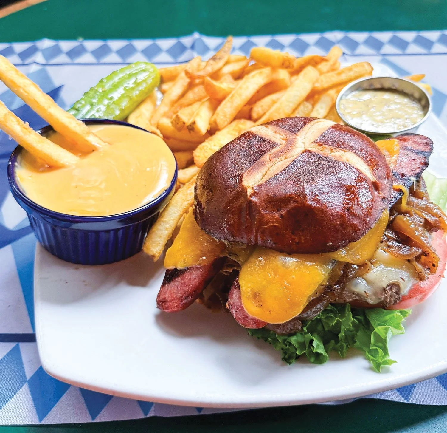Bavarian Brat Burger @ Gallagher’s Restaurant and Pub