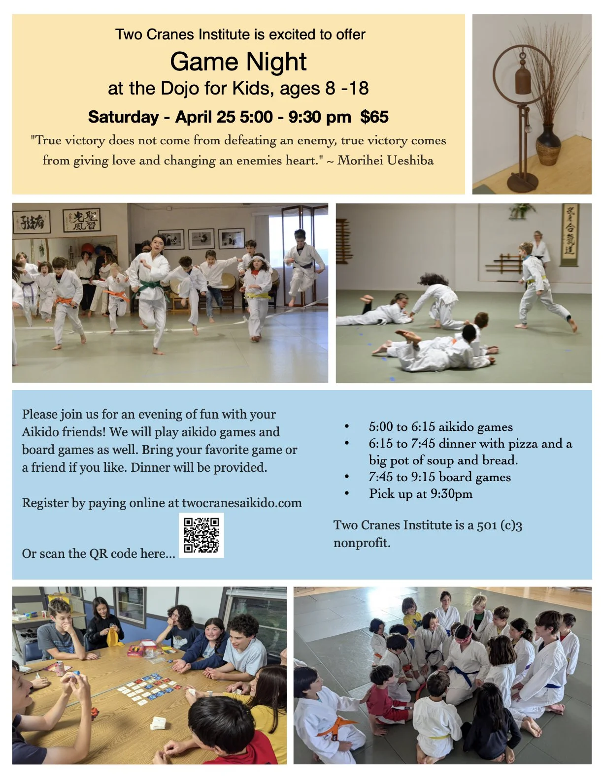 Poster for April 2026 Game Night