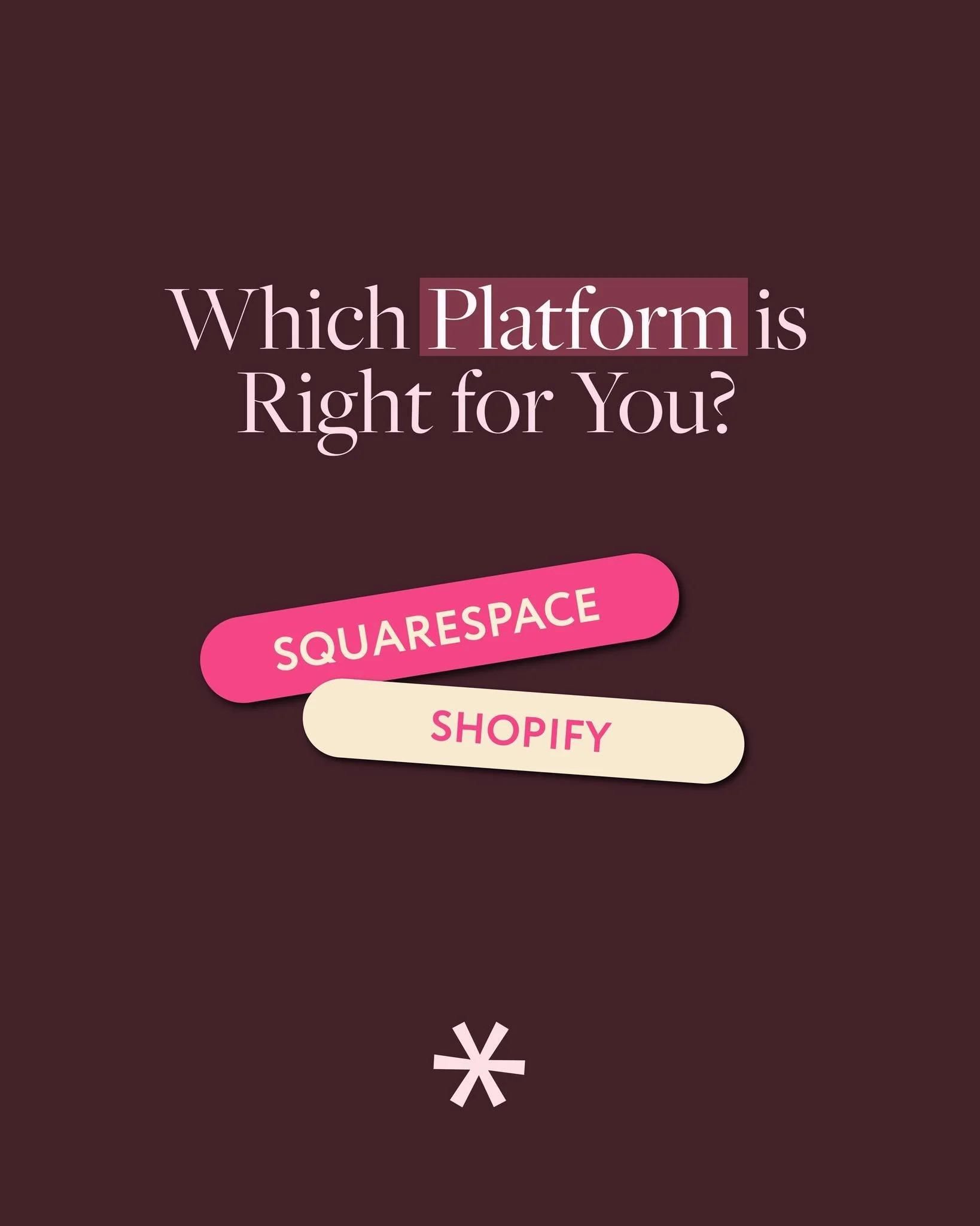 Squarespace vs. Shopify: Which One&rsquo;s Right for You? 

A question we get asked often: should you build your online store on Squarespace or Shopify? 

Shopify&rsquo;s a solid ecommerce platform, but Squarespace can do the same job for a lower mon
