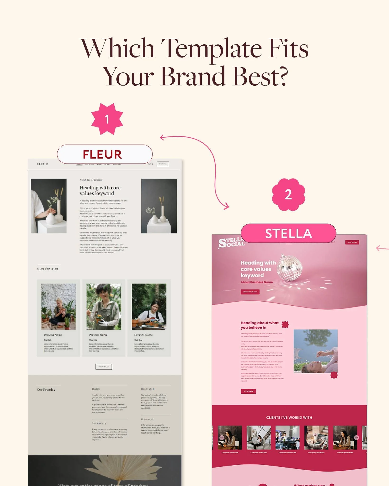Four templates, four different businesses in mind. Swipe through to see which one feels like you. 👆

Whichever you land on, you&rsquo;ll get the full course and support to make it genuinely yours. Link in bio to take a closer look. ✨
