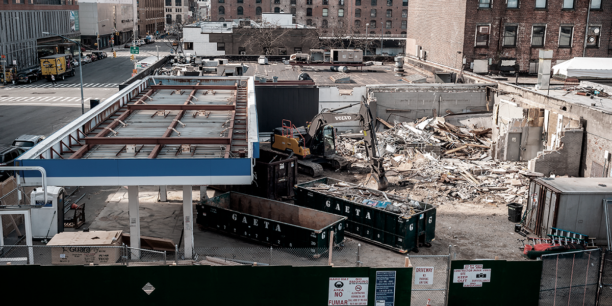  Redevelopment of an old gas station property in the West Chelsea neighborhood of New York. 