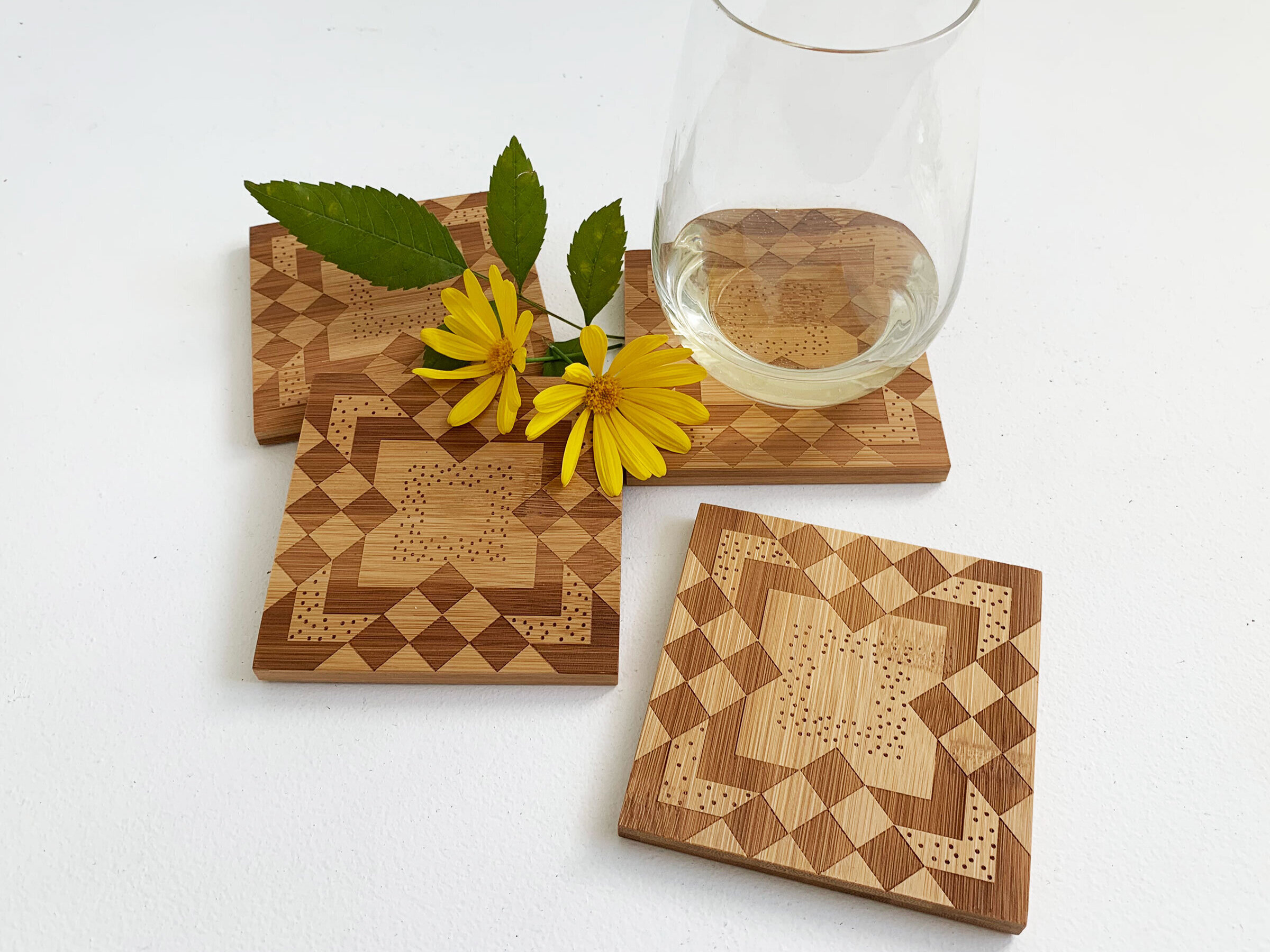 Sentry's Pastime Bamboo Coasters (Set of 4)