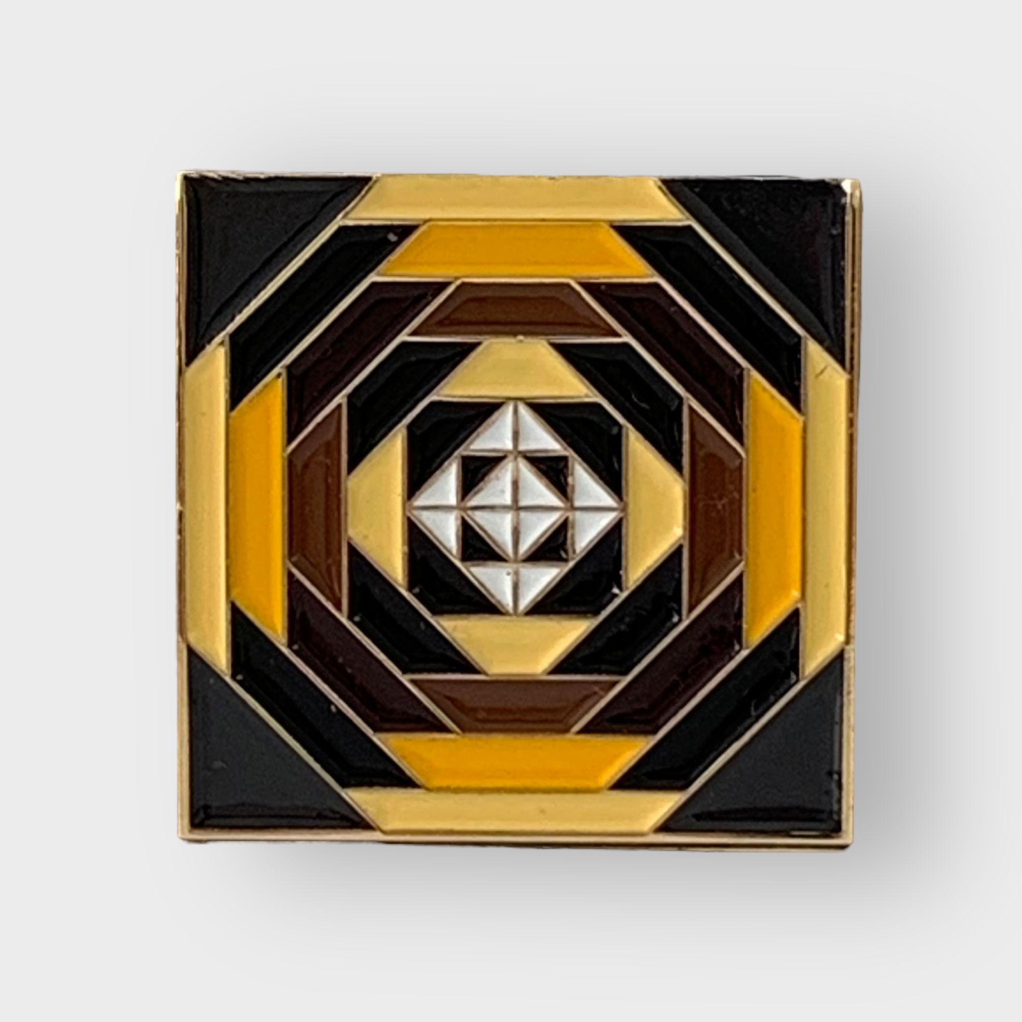 Pineapple Block Enamel Pin