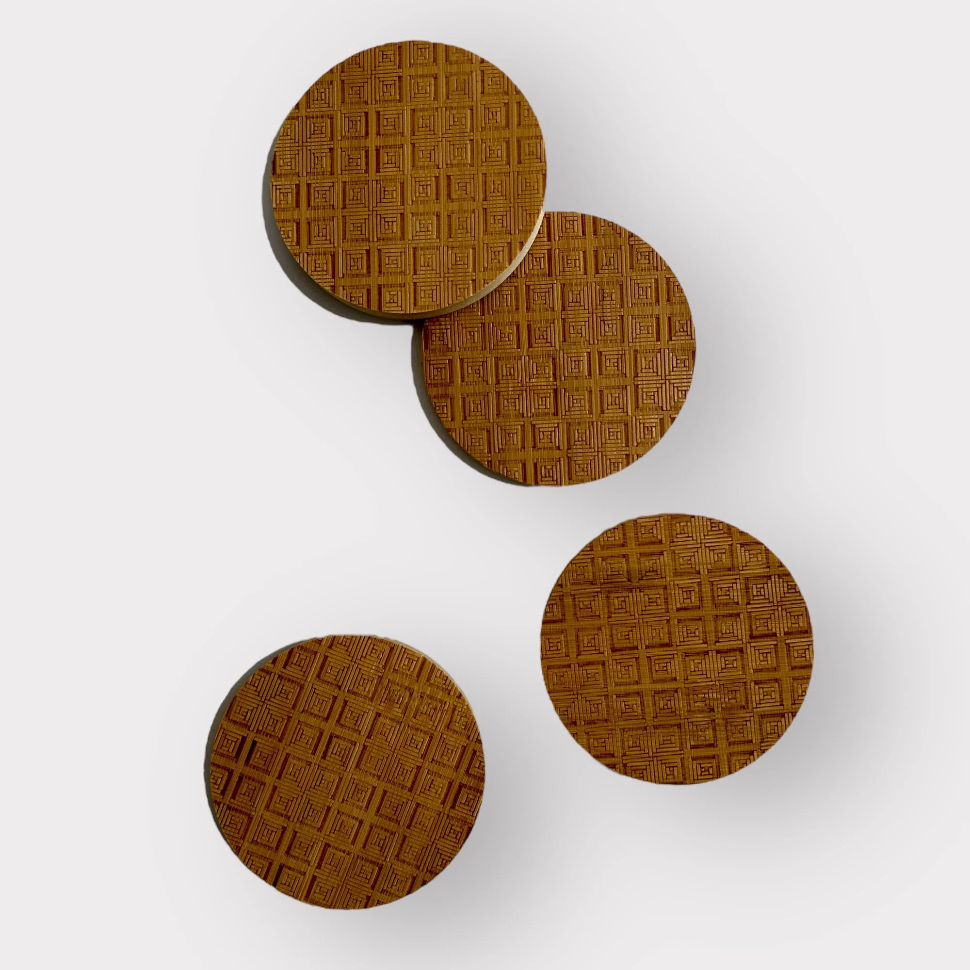 Log Cabin Quilt Coasters (Set of 4)