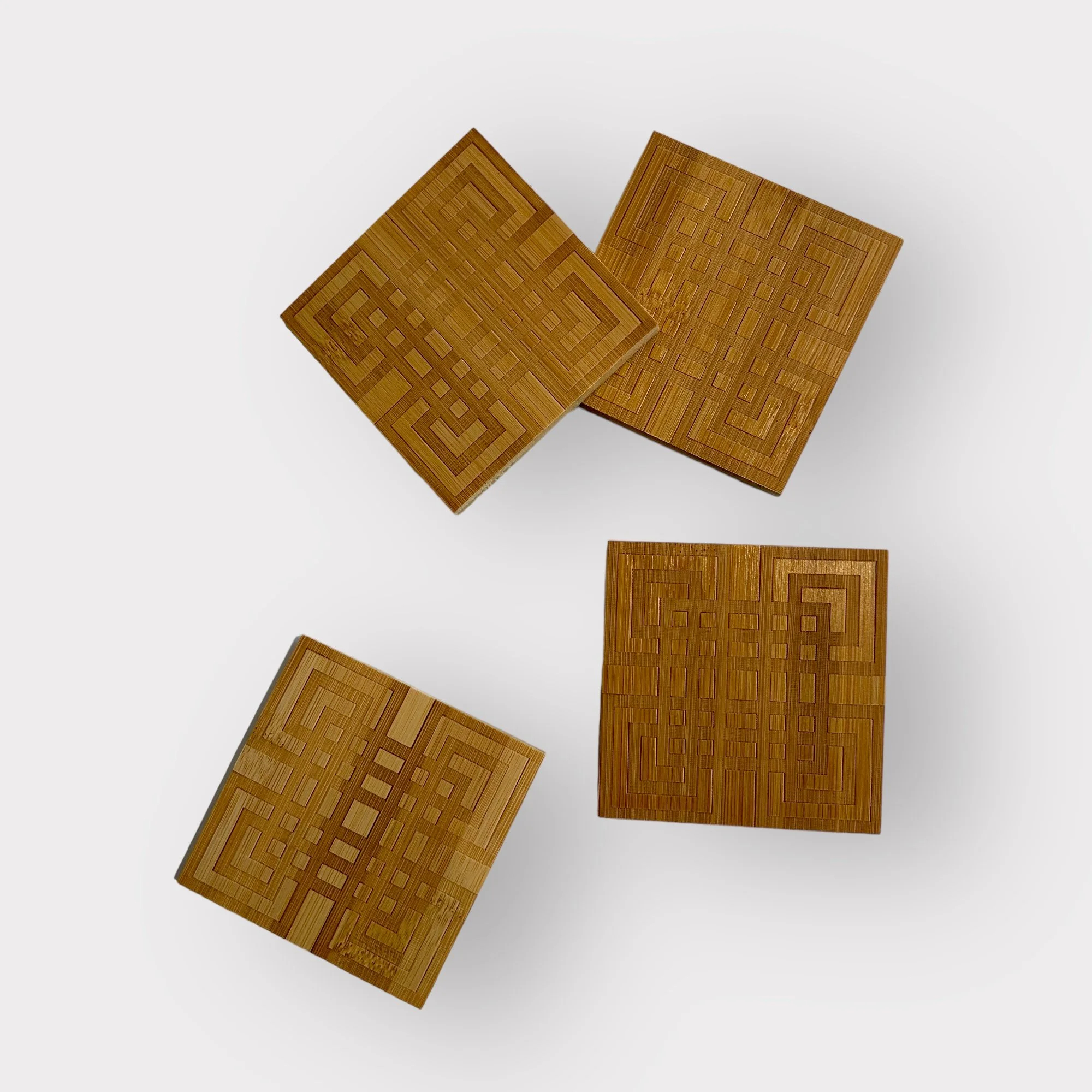 Gordian Knot Bamboo Coasters (Set of 4)