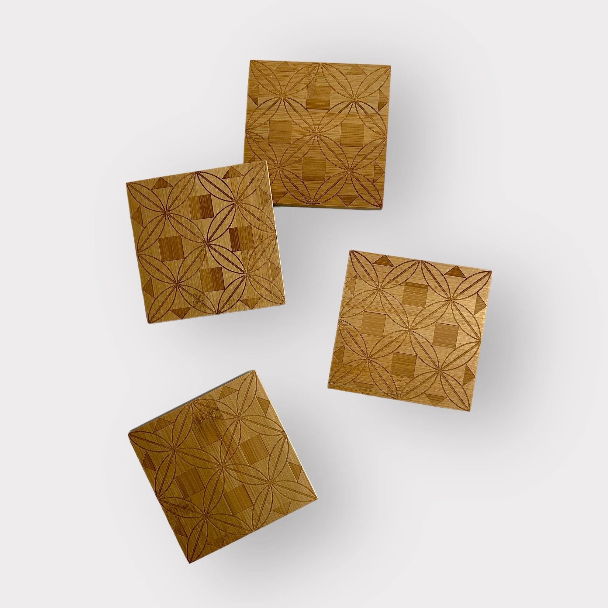 Four Palms Bamboo Coasters (Set of 4)