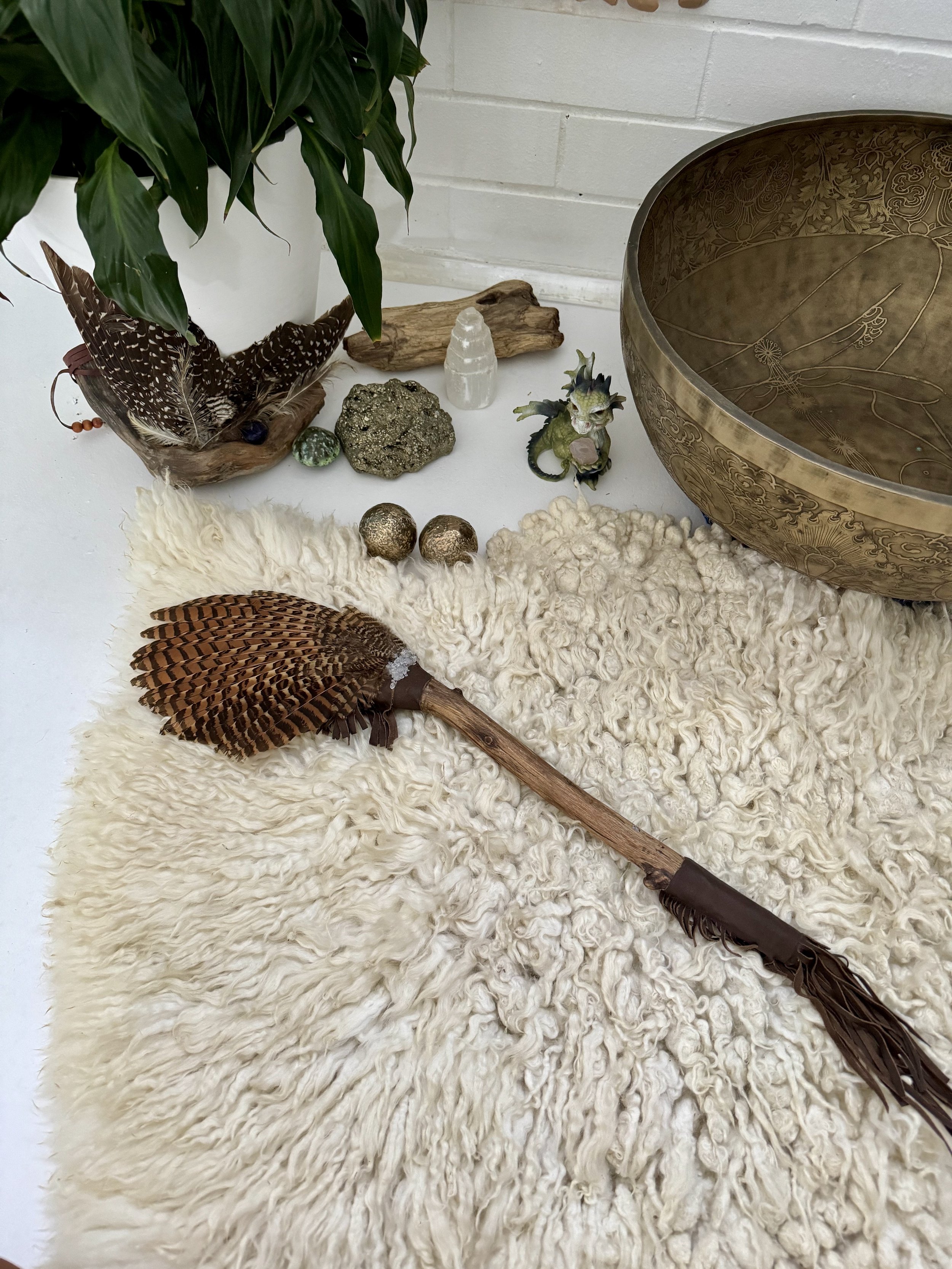 Medicine wing tool for ancestral connection and space clearing