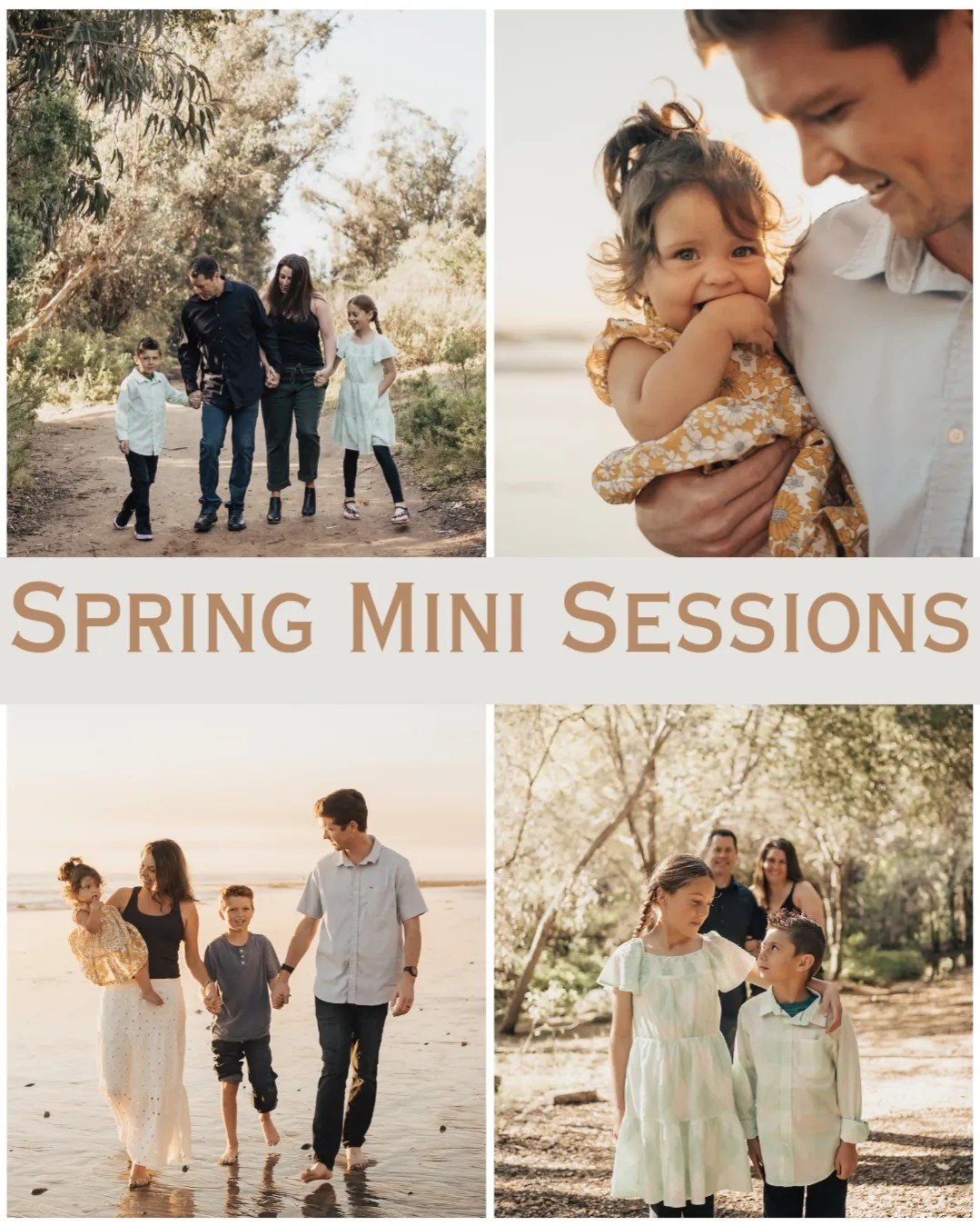 Hi friends! This spring, I'm so excited to offer mini-sessions on May 19, 2024. And this year, I'm doing things a little differently! 

First, these are open to anyone! Family, couple, portrait, maternity - everyone is welcome to join in on the fun. 