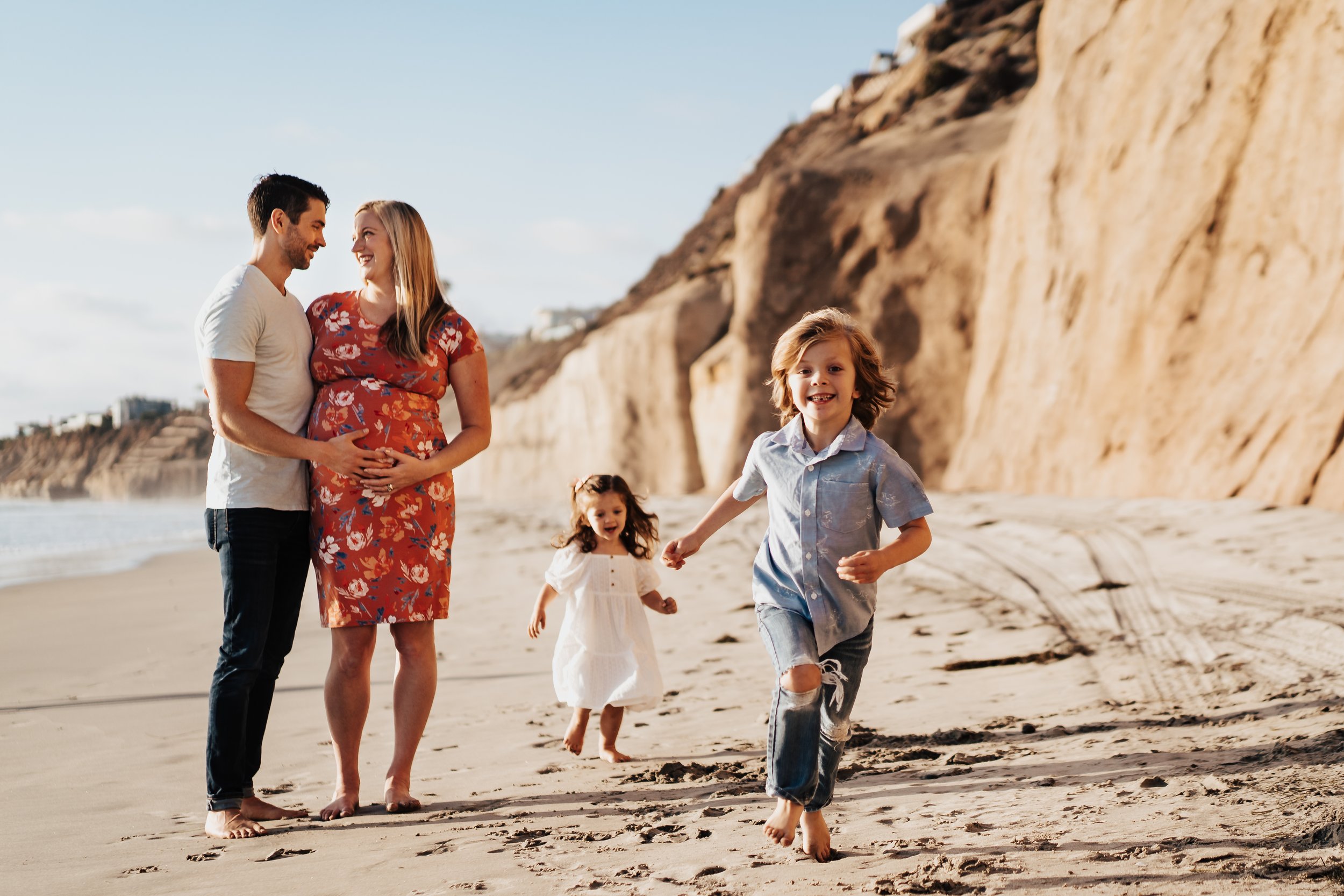 family, beach, kids, maternity
