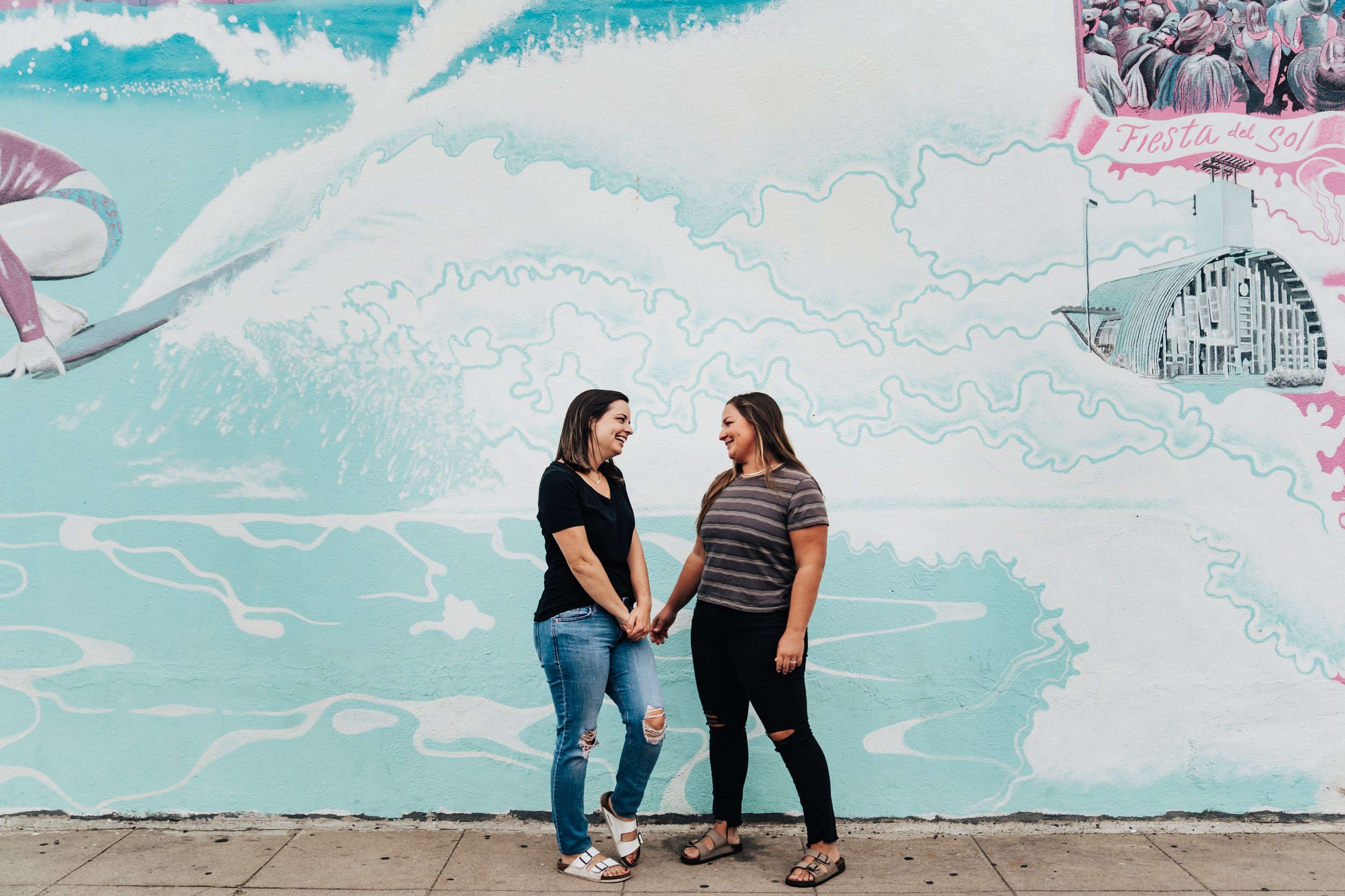 couple, engagement, wall photos