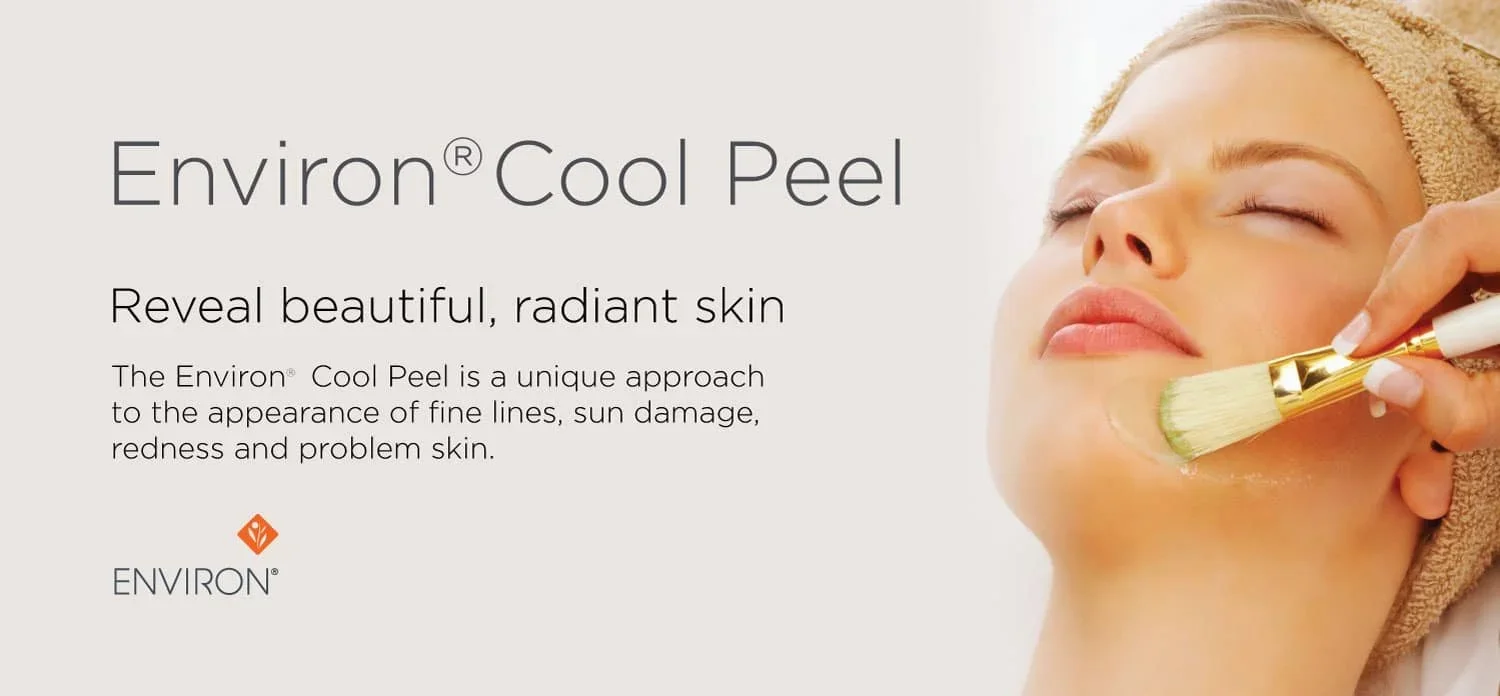 Environ Cool Peel Banner showing a woman having an Environ Cool Peel in Recoupia Spa & Wellness (formerly Everly Med Spa - Bonadea) at 16108 Ash Way Suite 111, Lynnwood, WA 98087