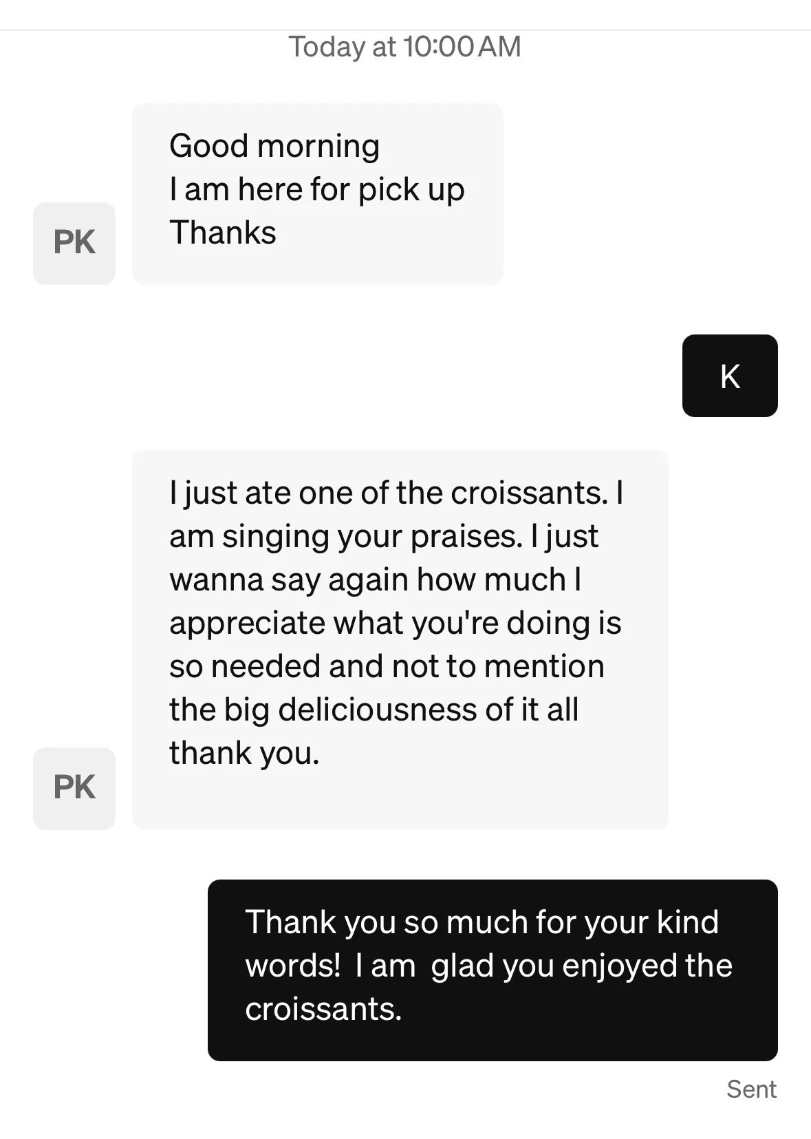 Testimonial Chocolate Croissant