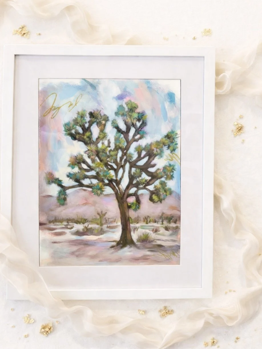 expressive dessert tree painting by Massachusetts artist Megan Walsh