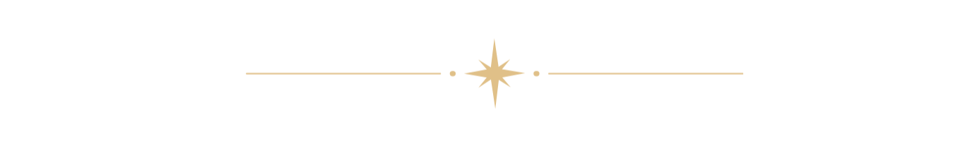 Golden decorative star and line design with a central starburst symbol.