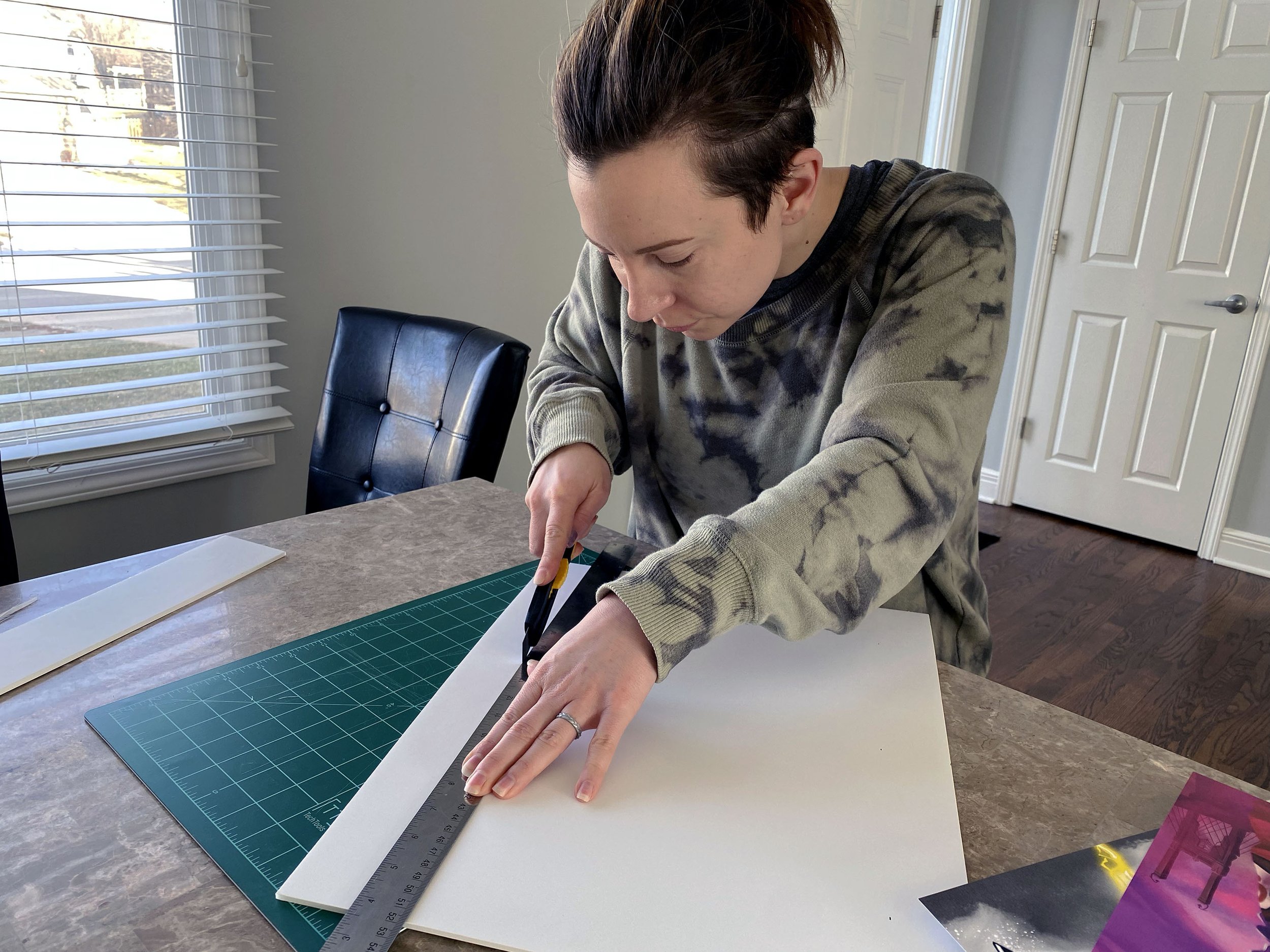 Cutting the Piece of Foam Board