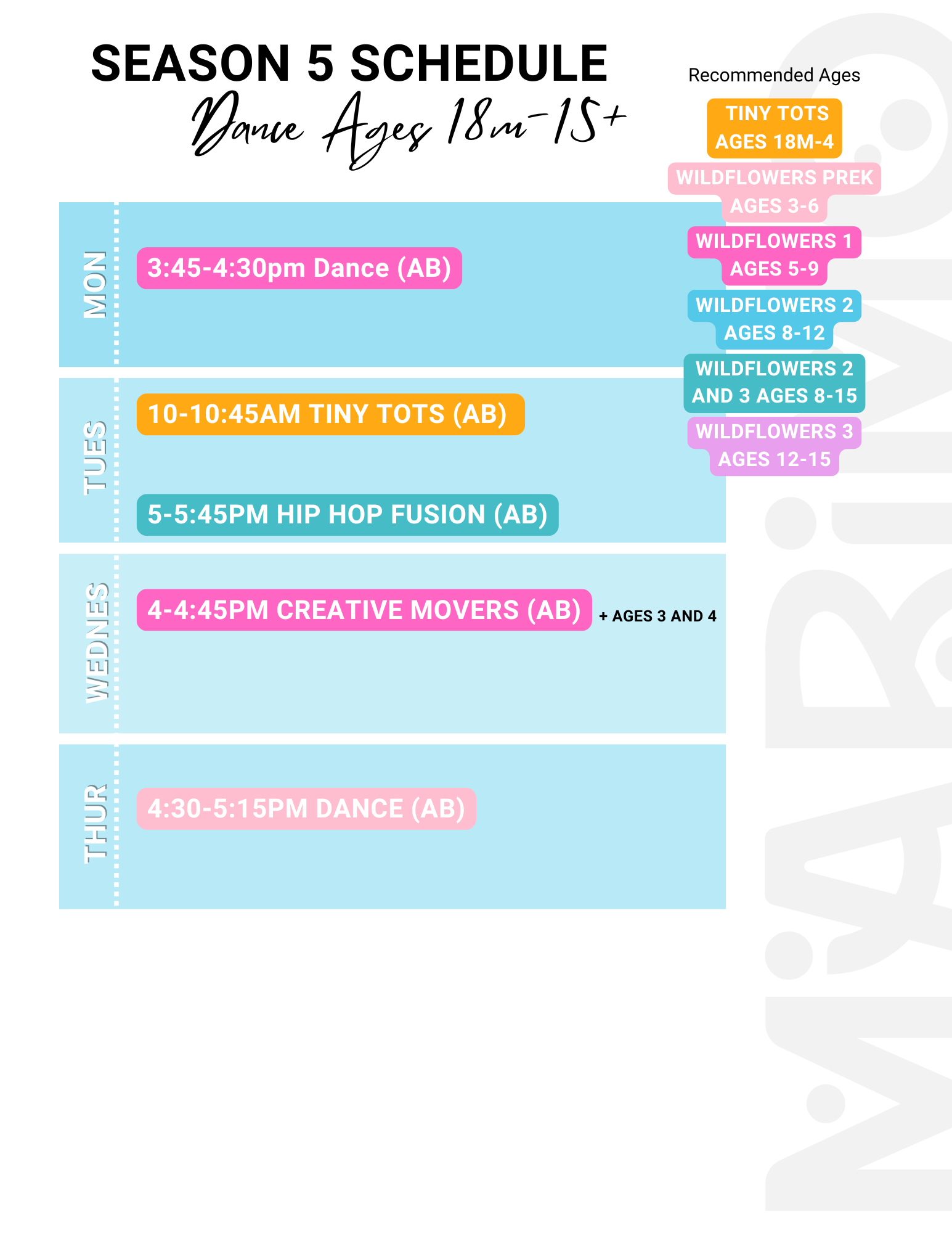 marimo dance studio fun kids adult dancing fitness wellness jazz hip hop movement creative toddlers