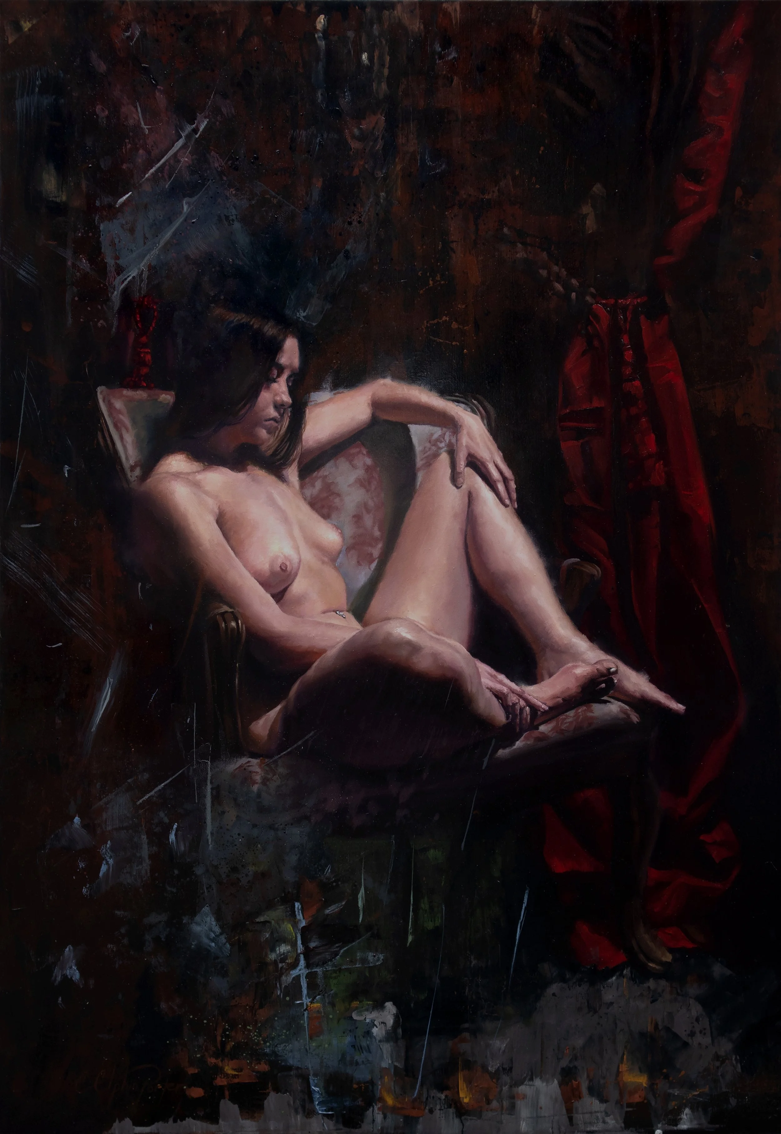 "DETACHED" Oil painting 32"x22"