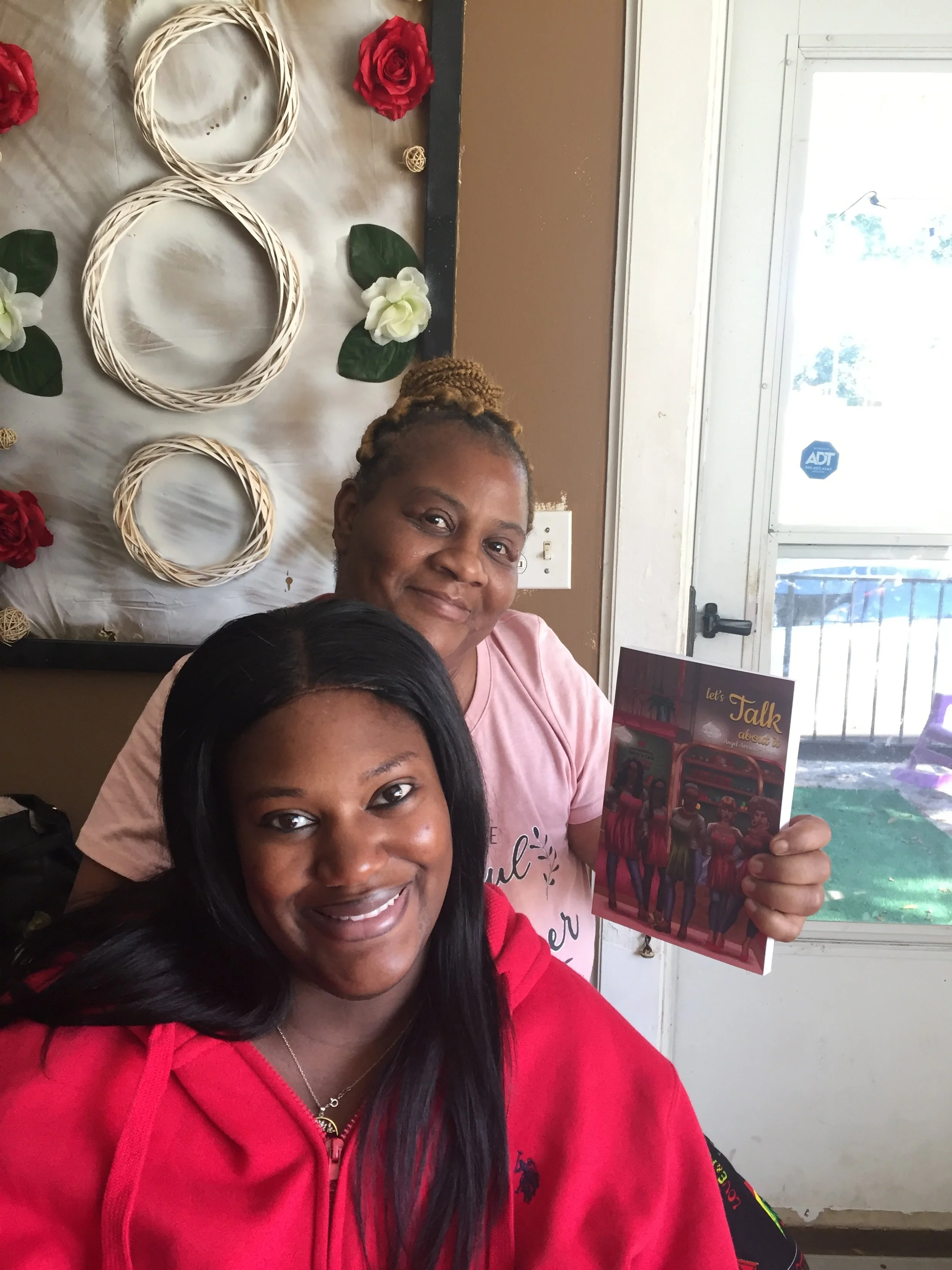 Look Who's Reading!!! The author cousin came and visited her during her post-partum recovery.  