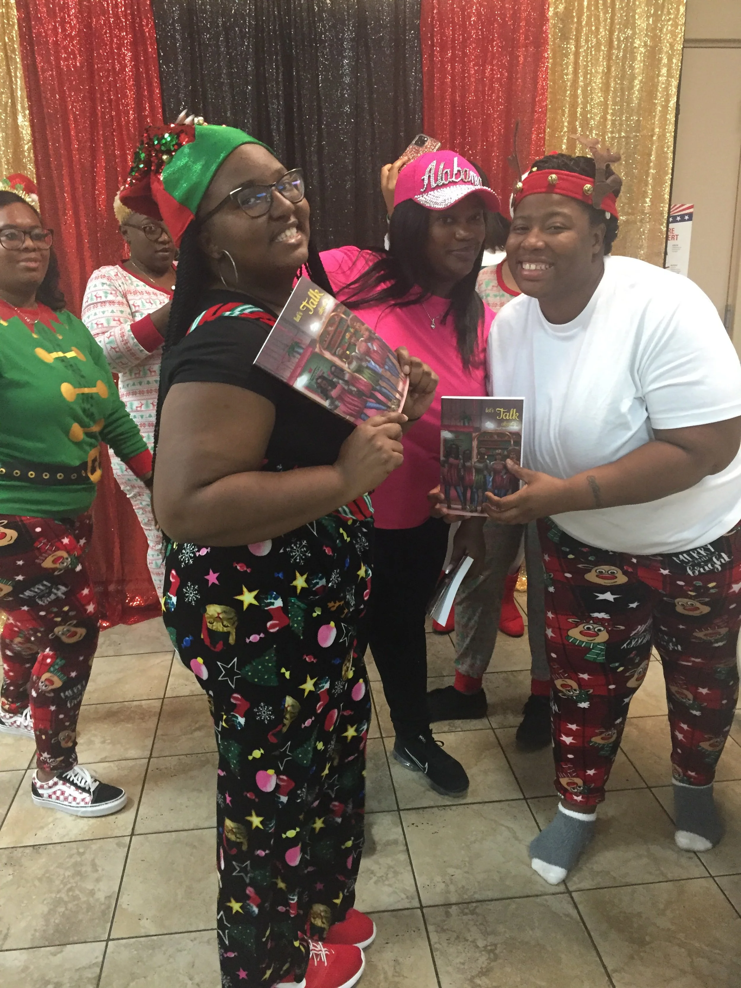 December 2021 - Although CYPP didn't have any events this month. Family made our CEO day, at the Naught Santa Party. She had a blast and sold book. #thehustleneverstop 