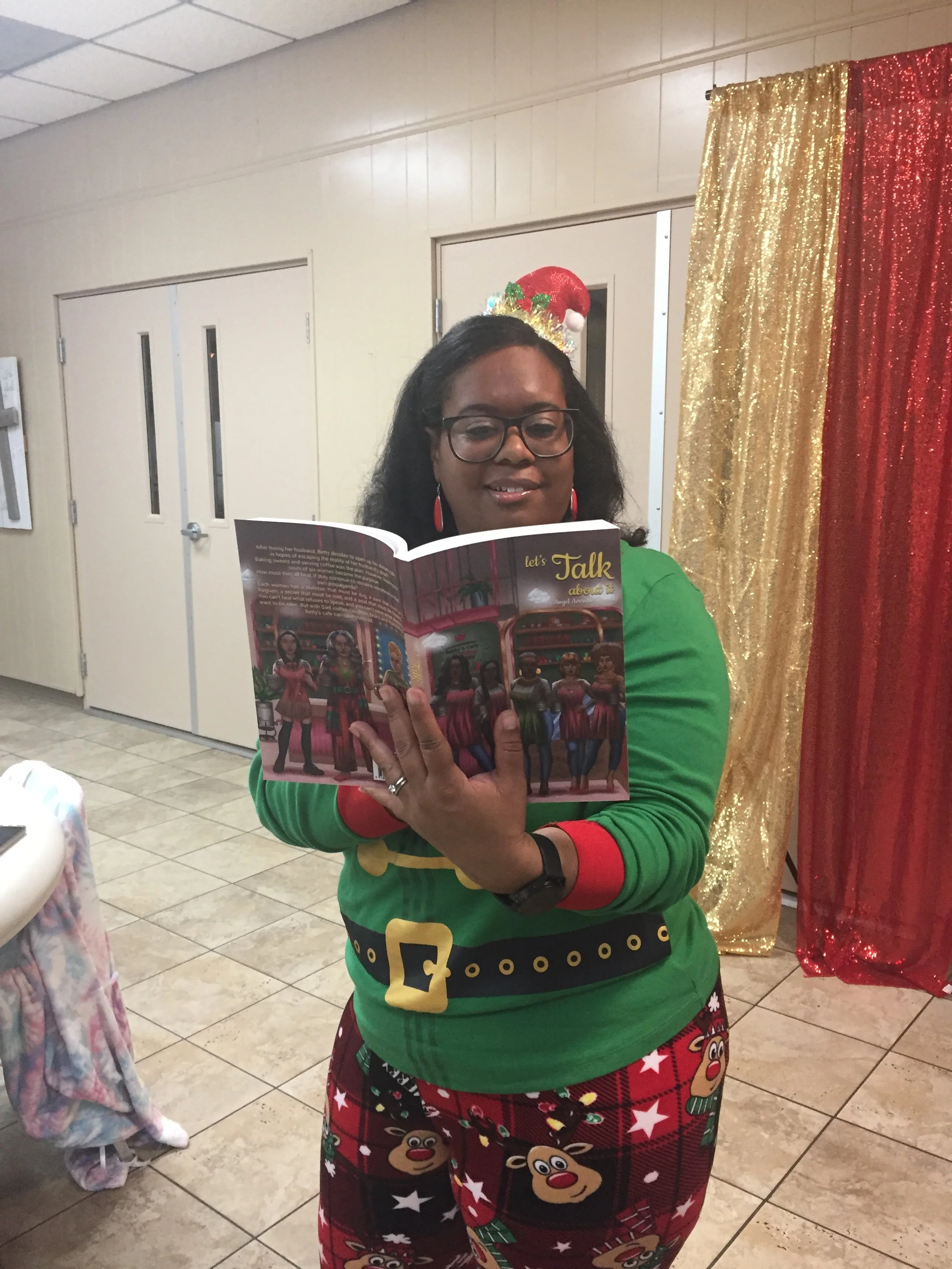 December 2021 - Although CYPP didn't have any events this month. Family made our CEO day, at the Naught Santa Party. She had a blast and sold book. #thehustleneverstop 