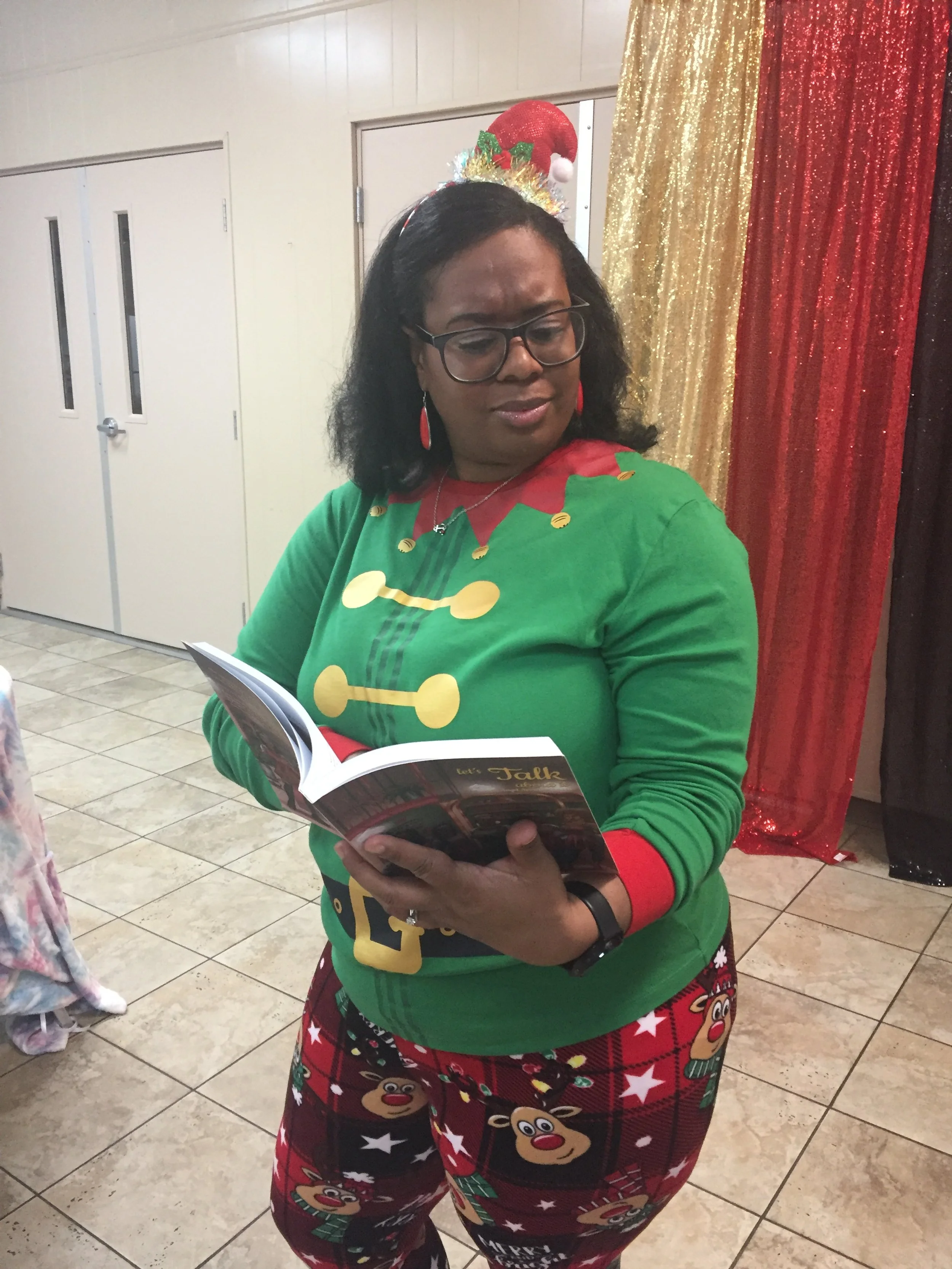 December 2021 - Although CYPP didn't have any events this month. Family made our CEO day, at the Naught Santa Party. She had a blast and sold book. #thehustleneverstop 