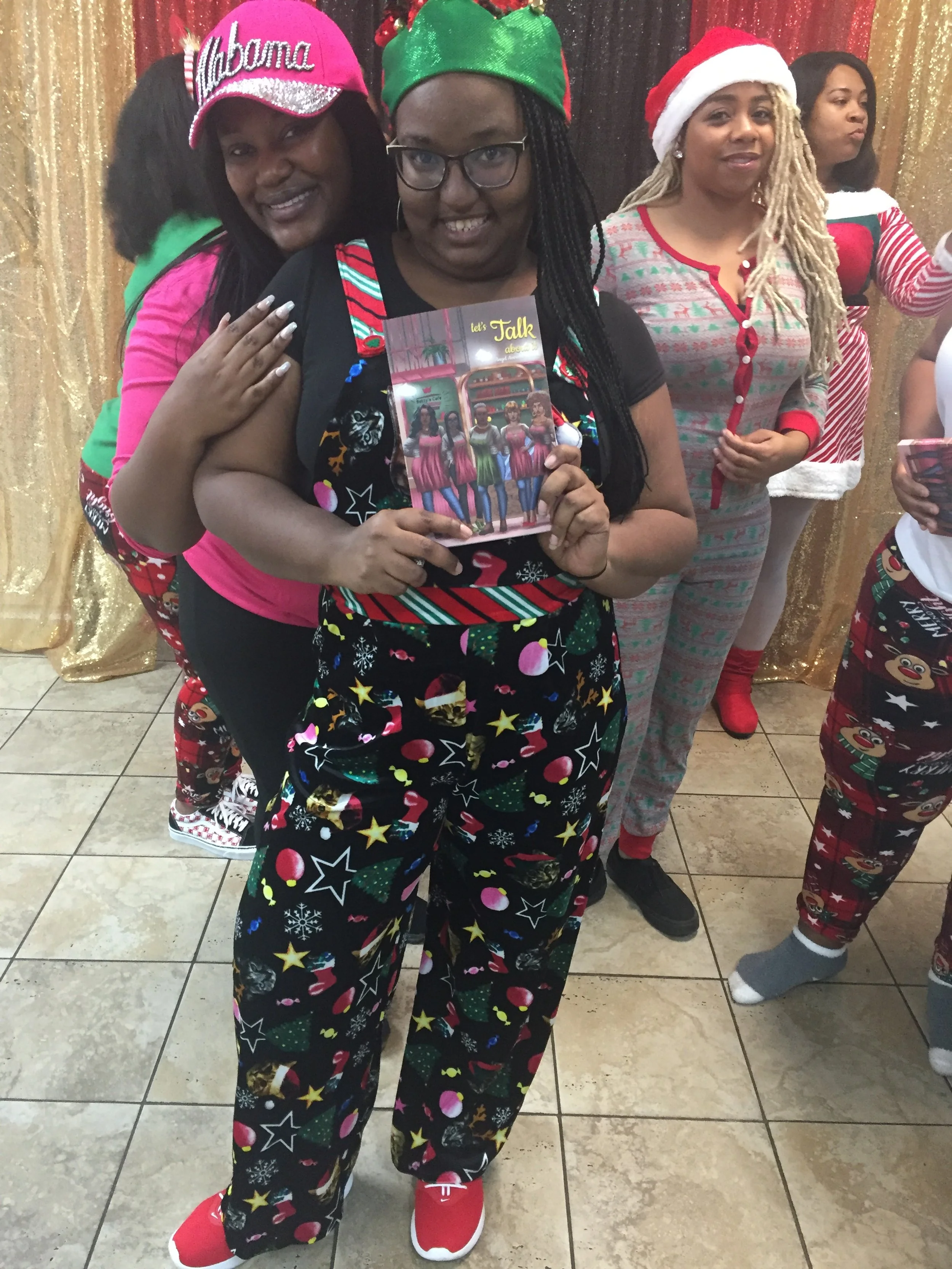 December 2021 - Although CYPP didn't have any events this month. Family made our CEO day, at the Naught Santa Party. She had a blast and sold book. #thehustleneverstop 