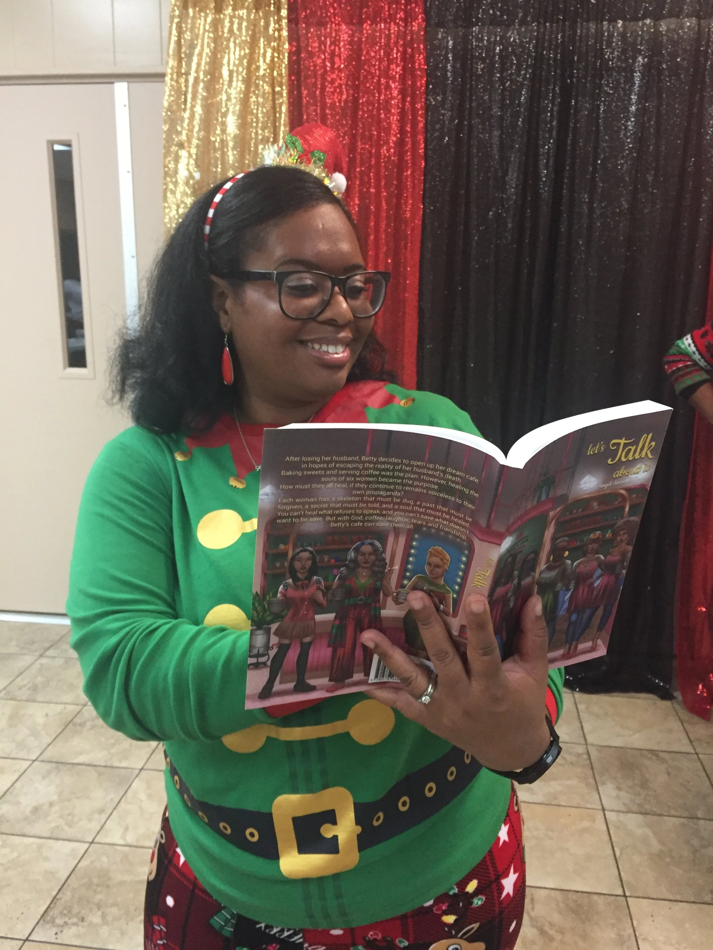 December 2021 - Although CYPP didn't have any events this month. Family made our CEO day, at the Naught Santa Party. She had a blast and sold book. #thehustleneverstop 