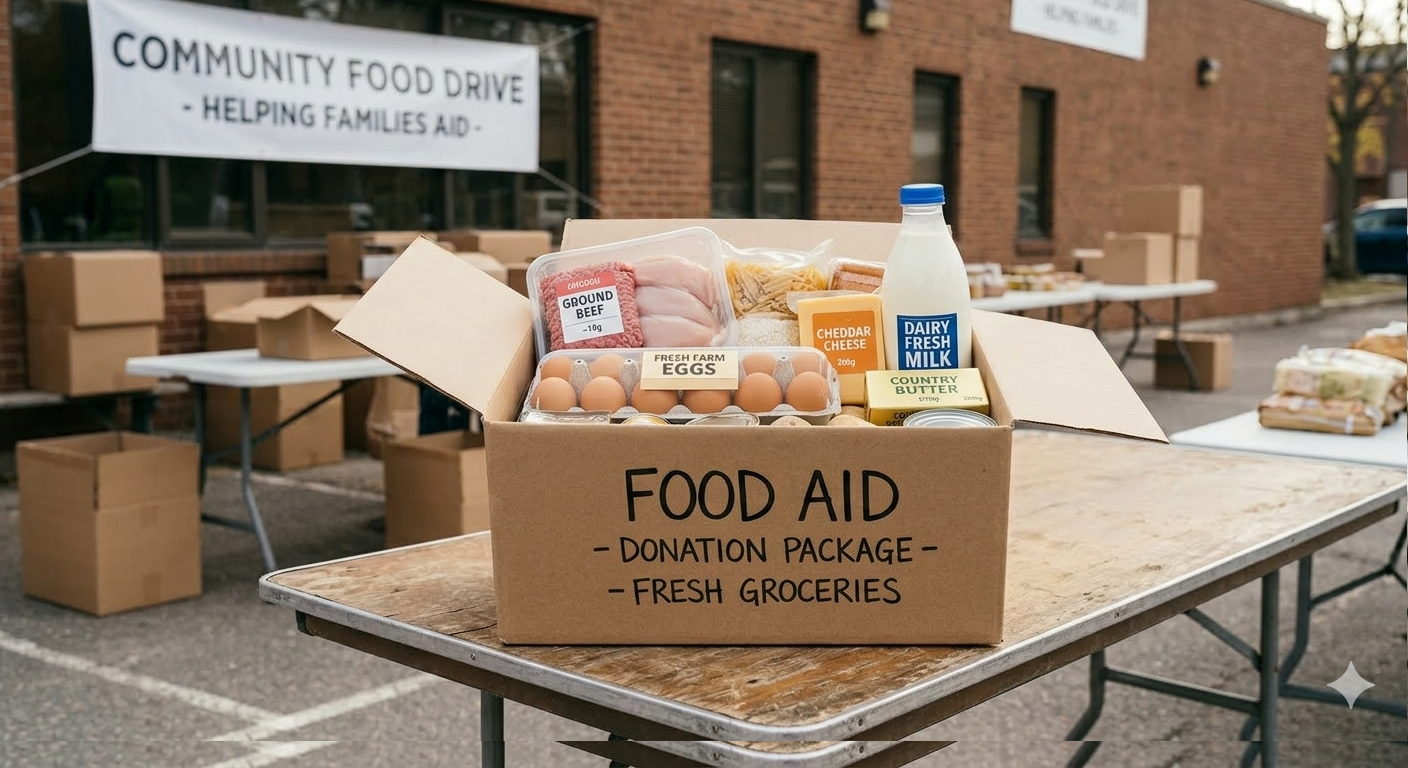 Santa Verena Charity Food Donation
