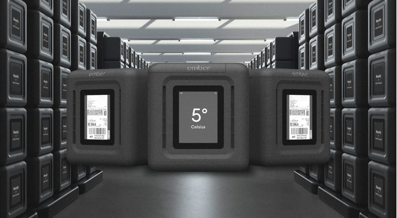 Ember, known for keeping coffee hot, builds a shipping box to keep vaccines cold
