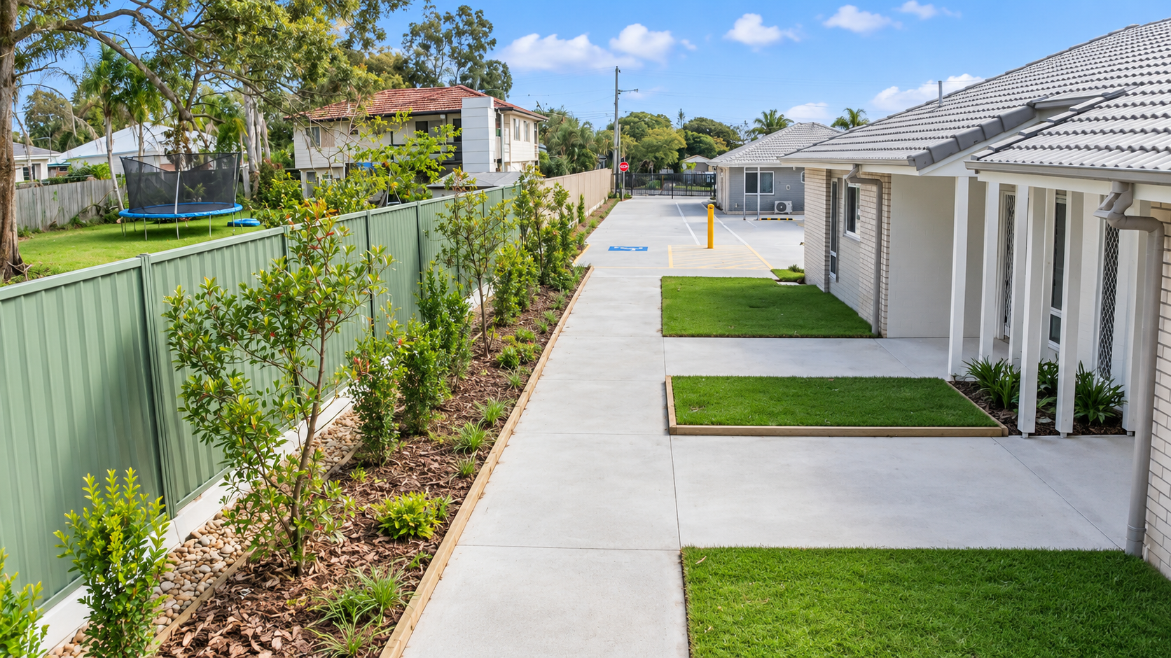 Bright Landscaped Residential Walkway.png