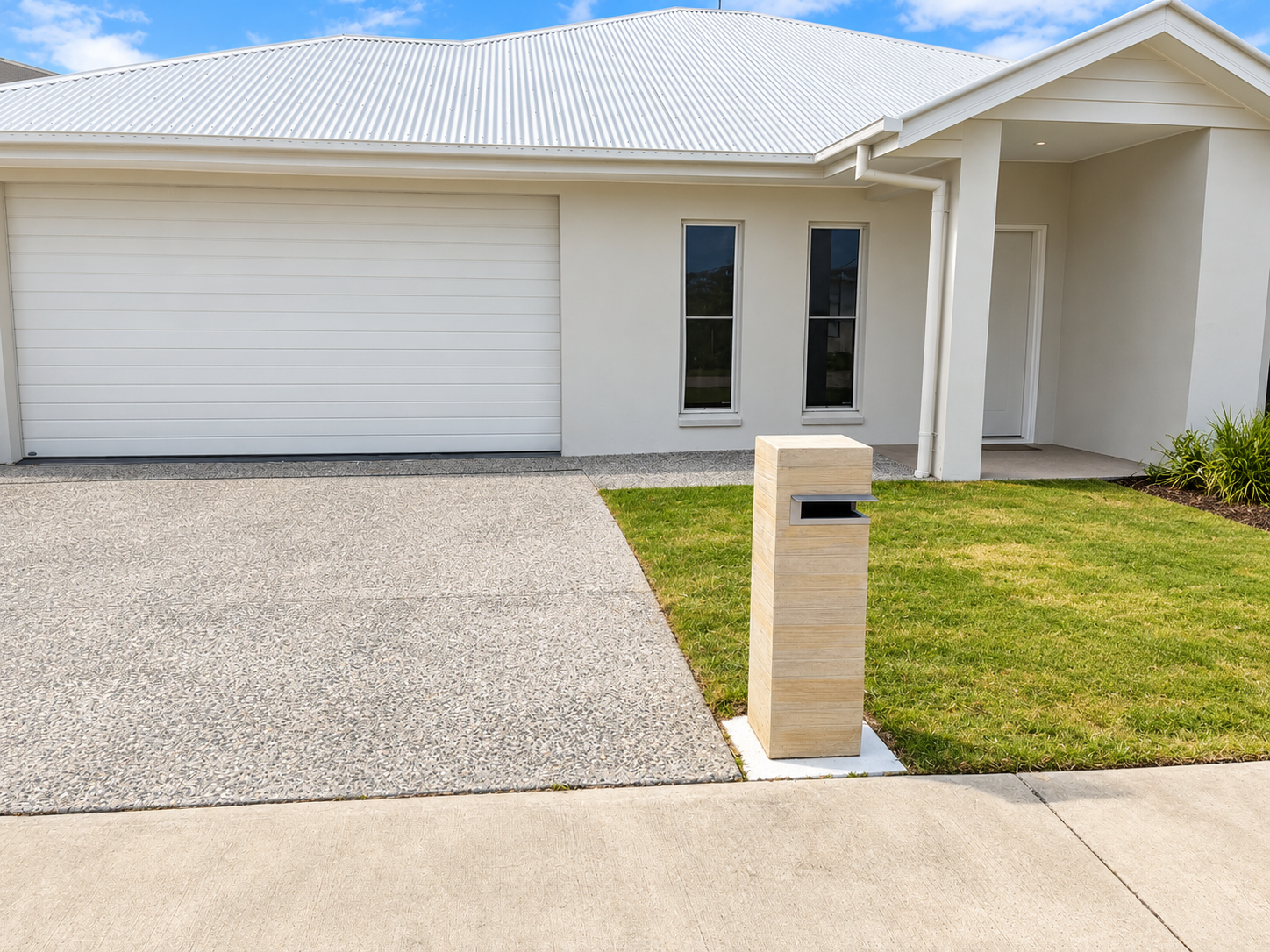 Modern Suburban Home with Mailbox 71.png