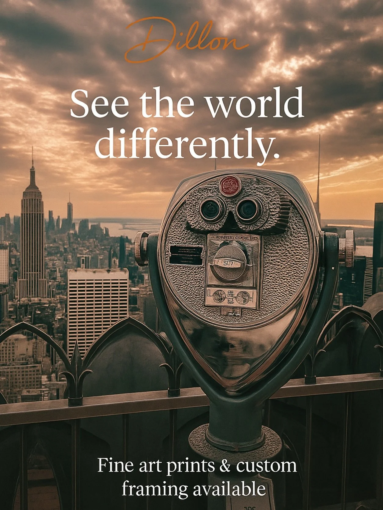 🔭 See the world differently. 🌇

Photography changes how we experience iconic places, transforming everyday views into timeless art. My fine art prints and custom framing are designed to bring that perspective into your home.

🖼️ Explore the full c