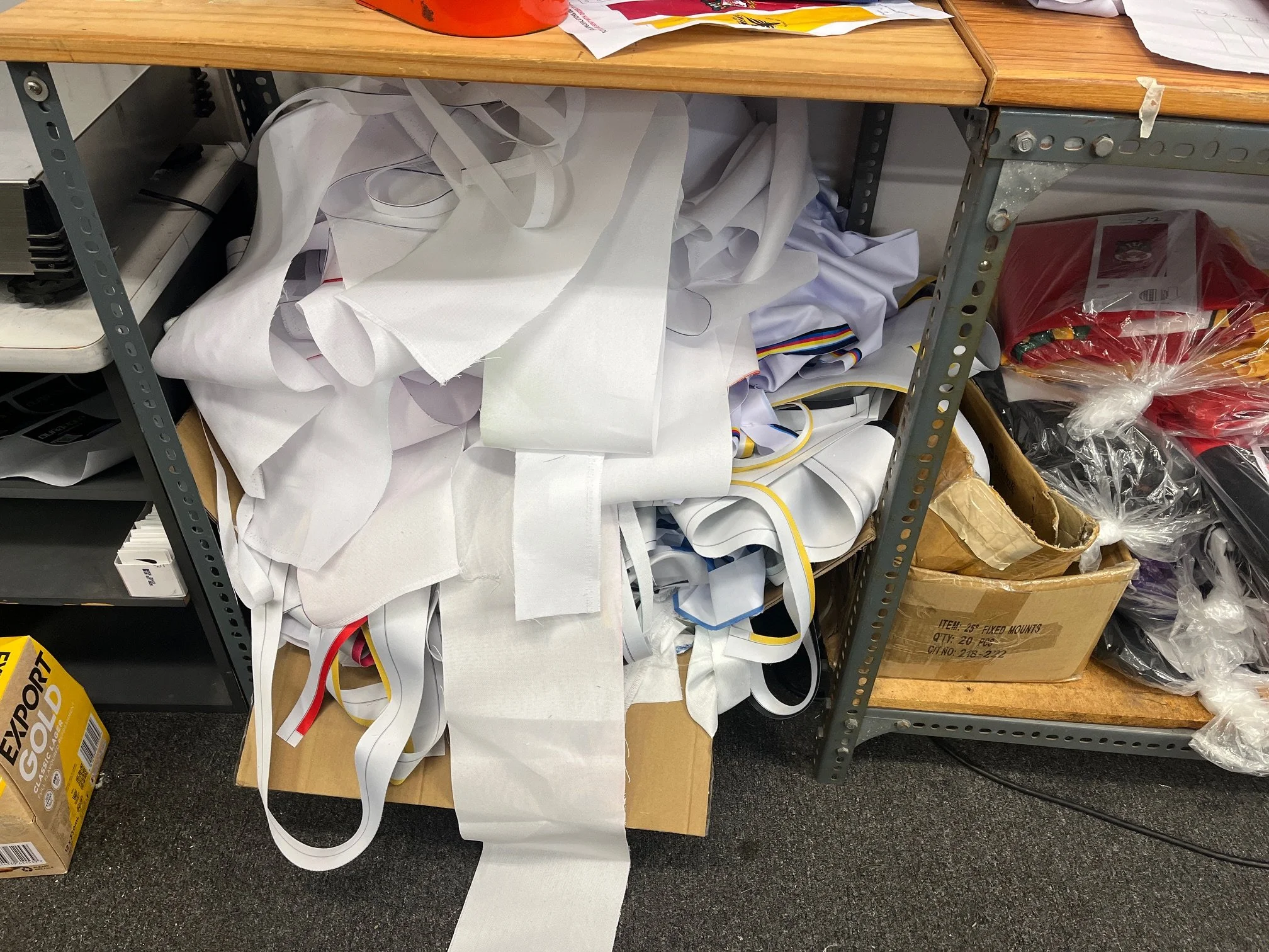 Discarded fabric ready for textile recycling with After