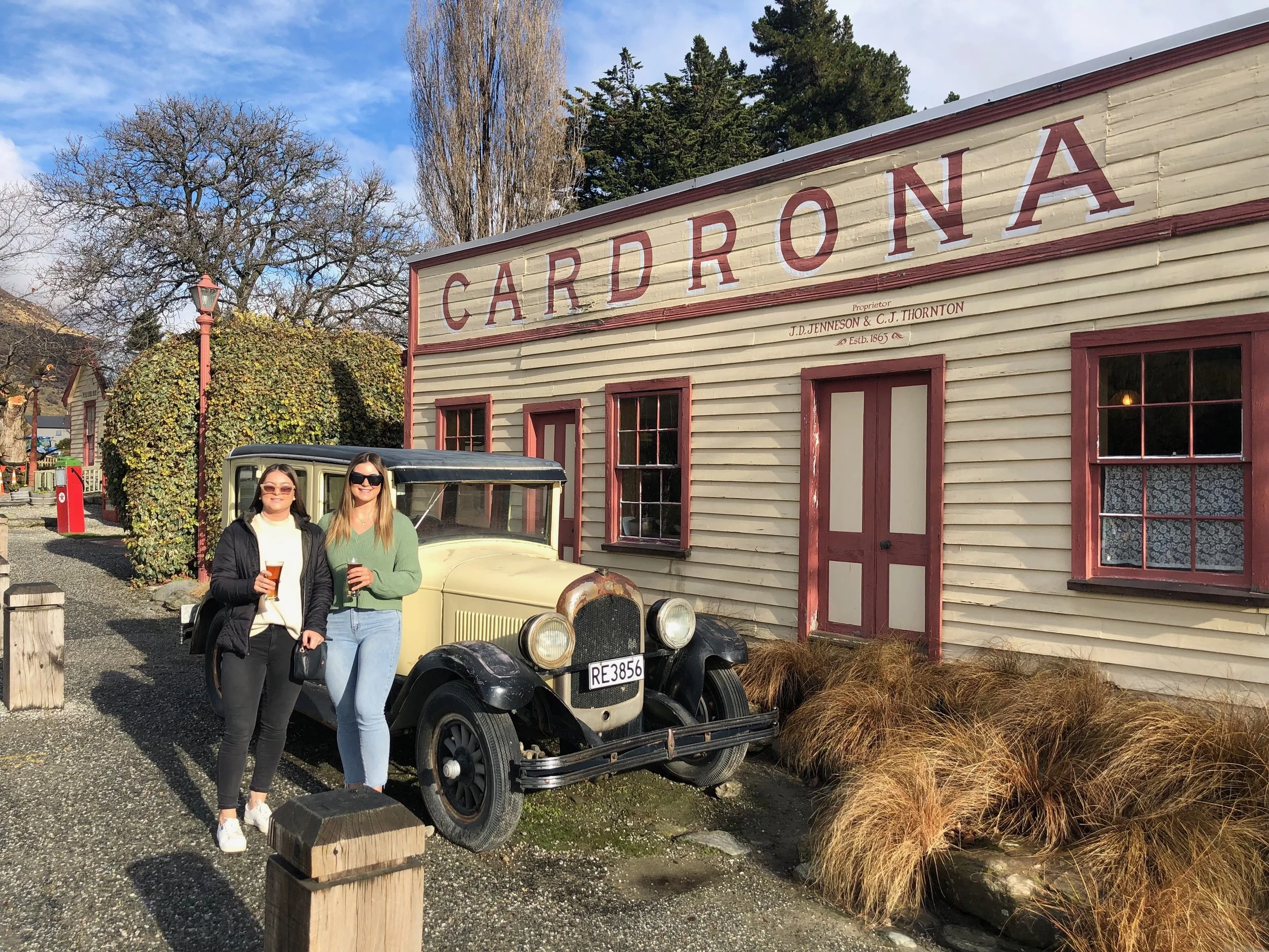 Complementary drink at the Cardrona Hotel