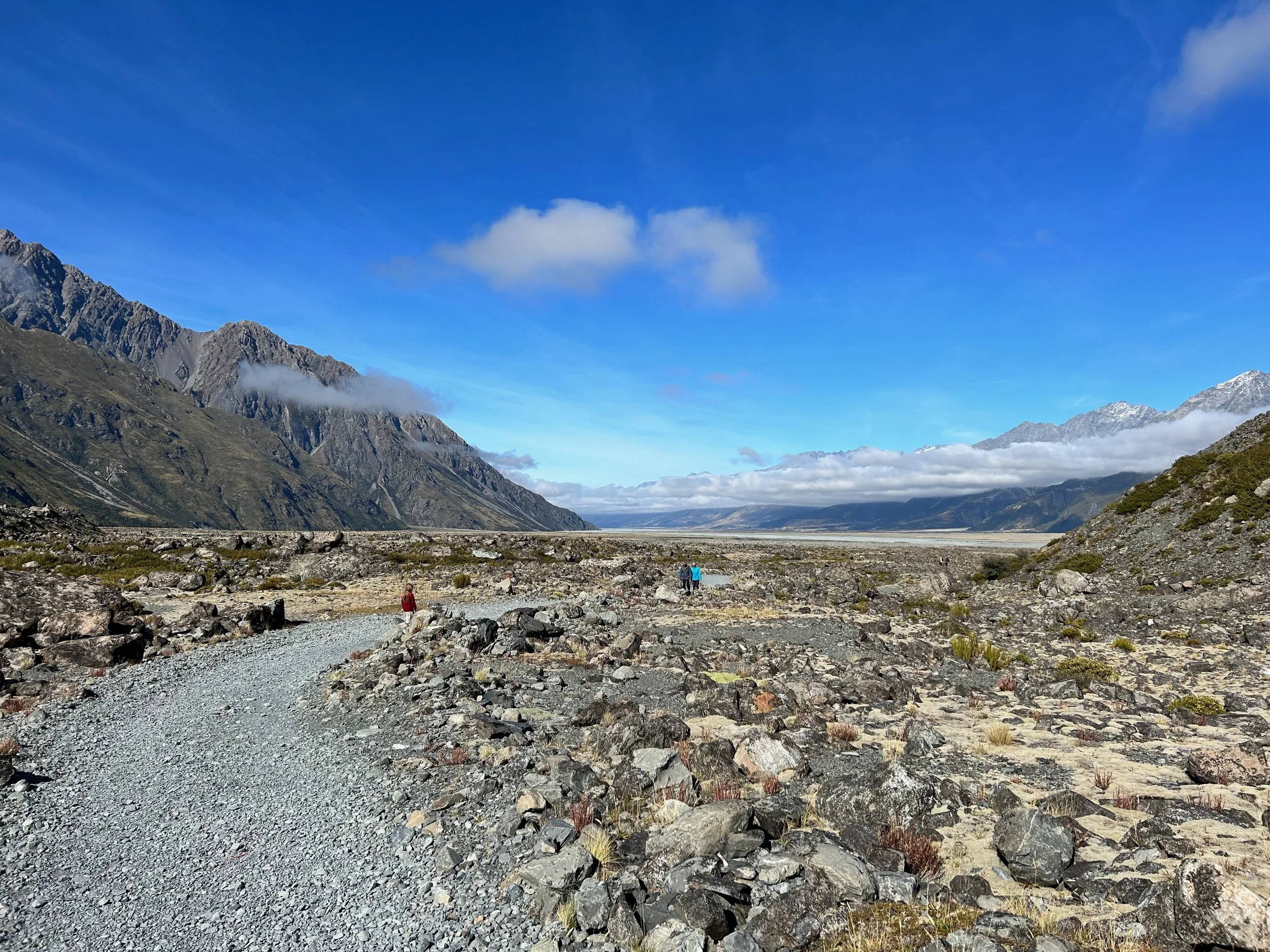 The Tasman Lake walk in Mt Cook