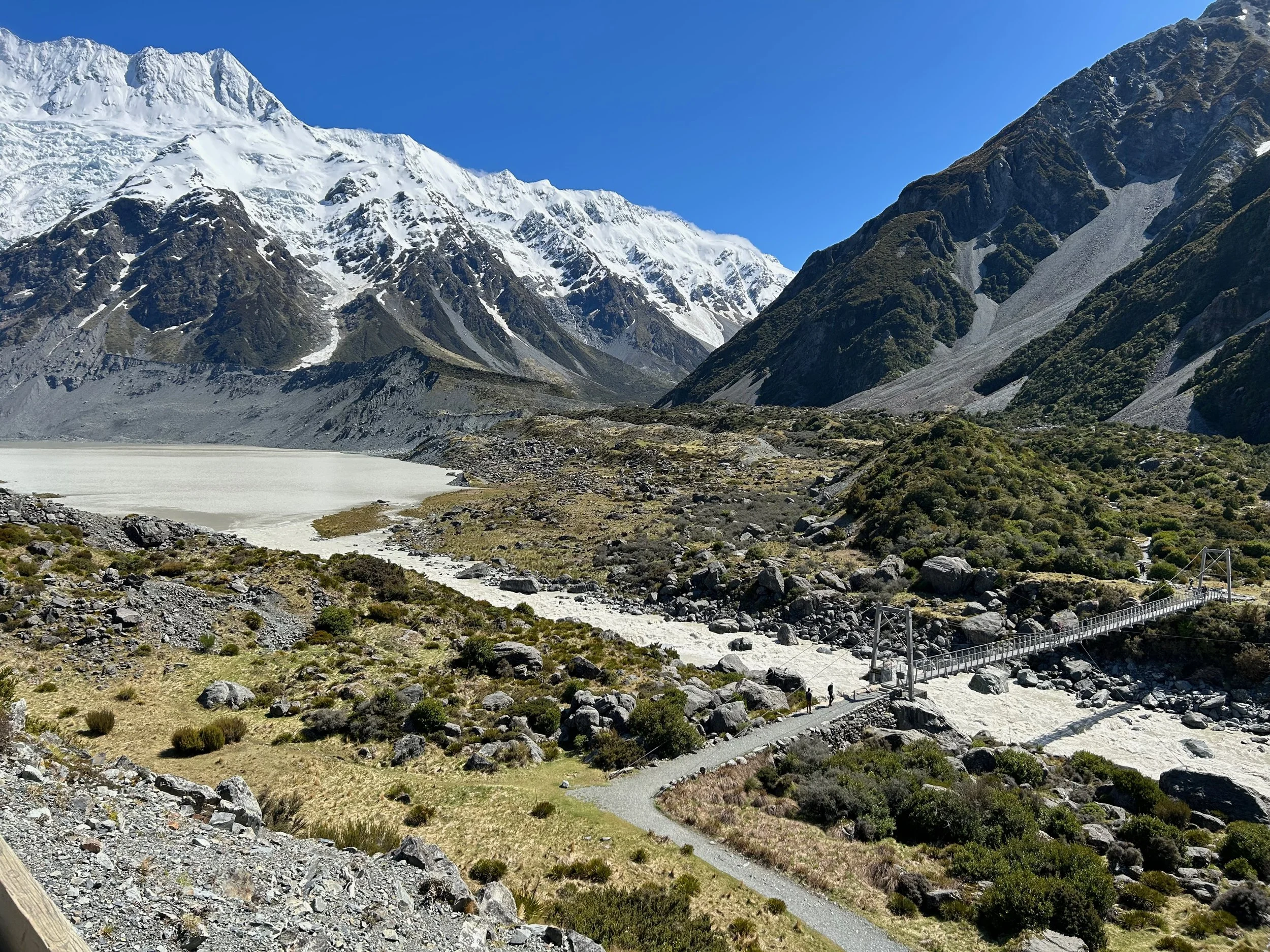 The Hooker Valley walk at Mt Cook.