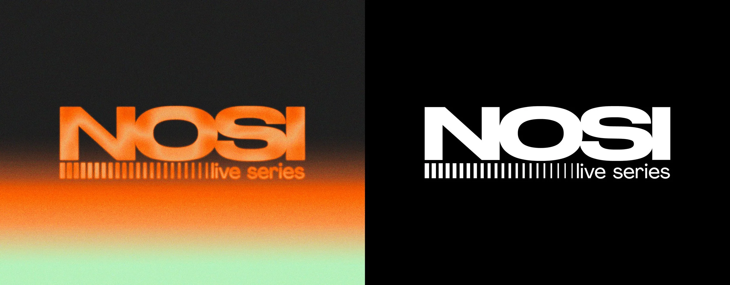 Nosi Live Series – Logo Design in color and black and white