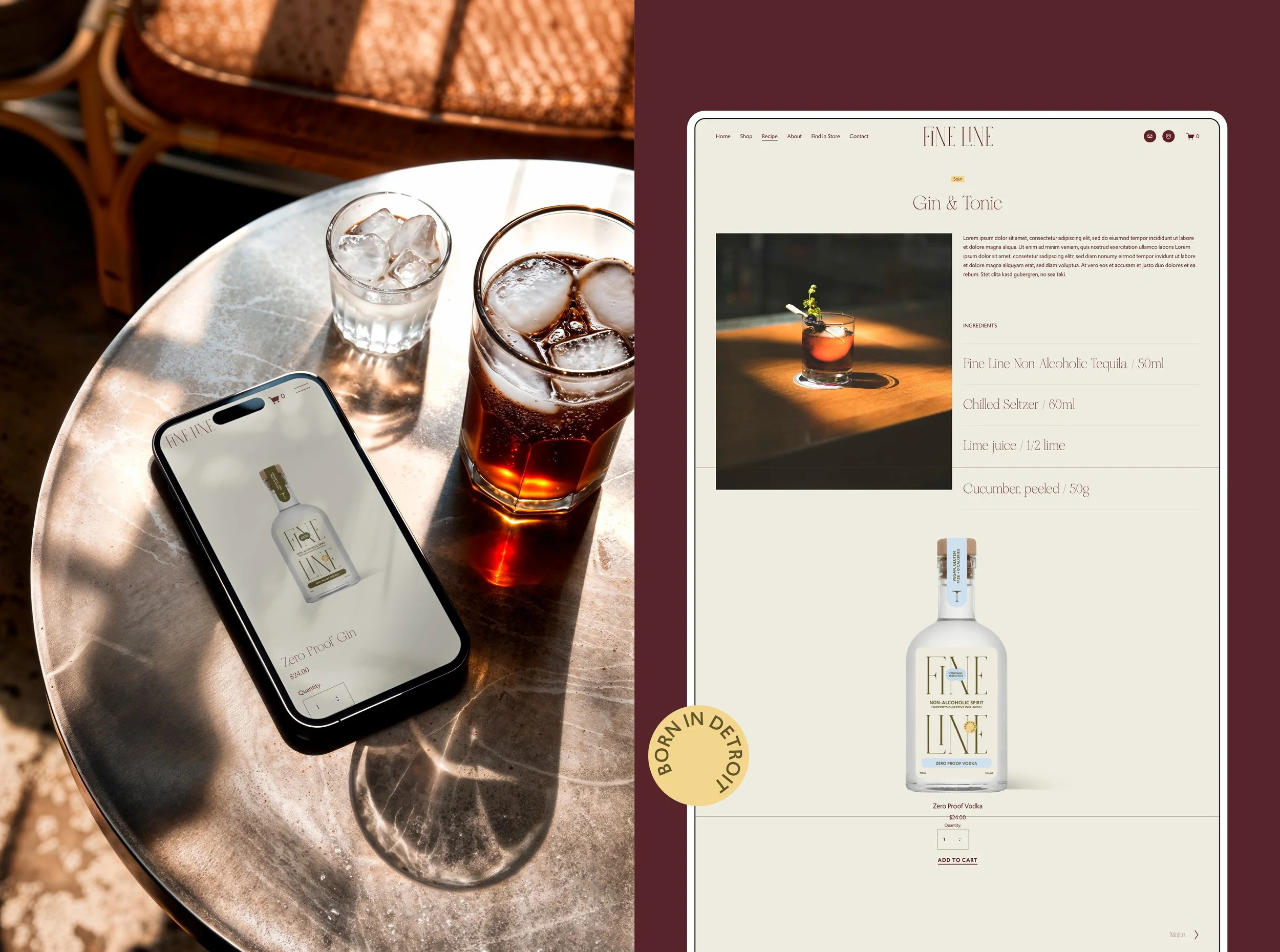 FineLine – Website for beverage company