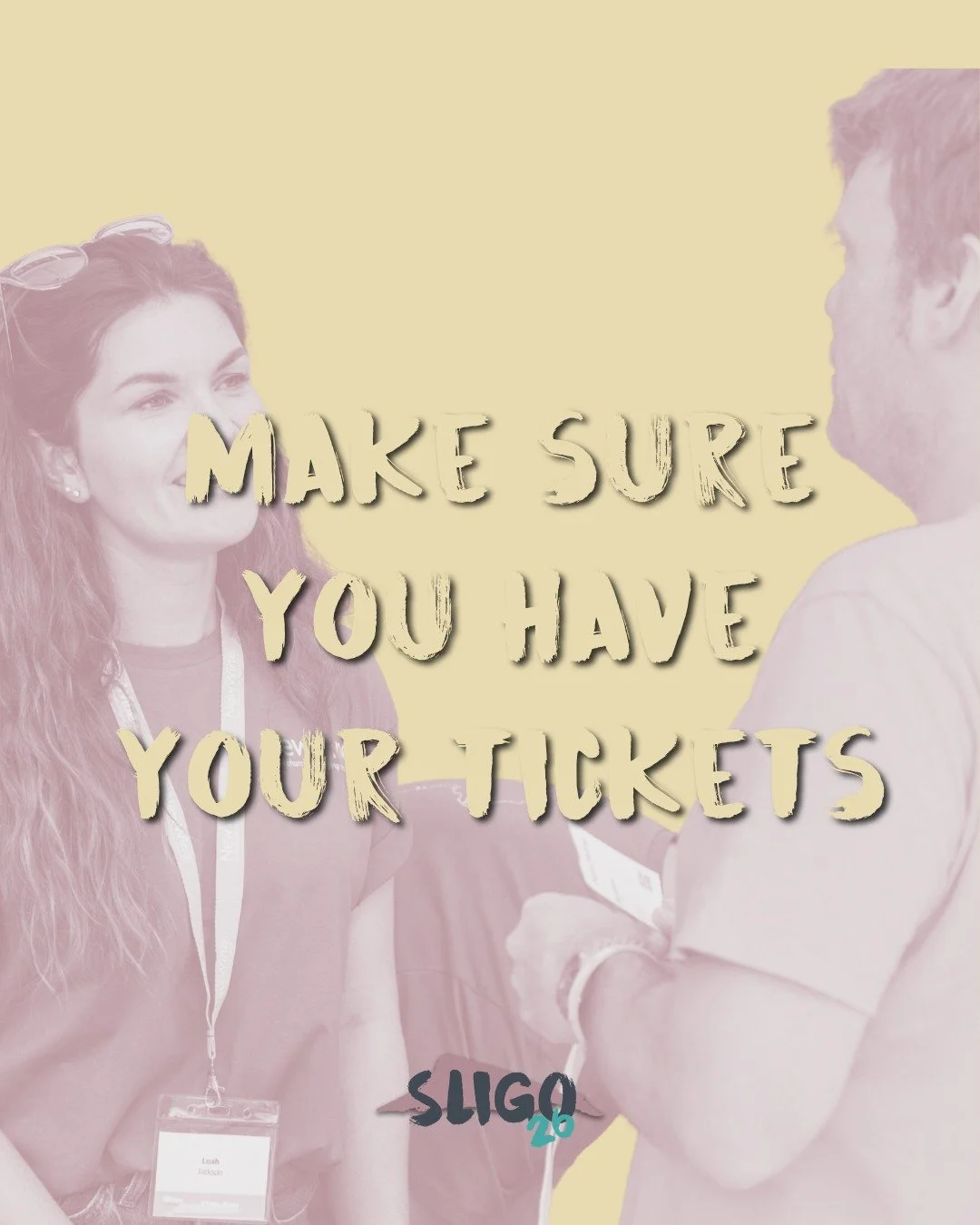 Your tickets will be sent out to you soon! It's important that yo have these with you on arrival as our welcome team will need to scan them to check you in - these can be on mobile or printed!

Day passes are available too and also will need scanned 