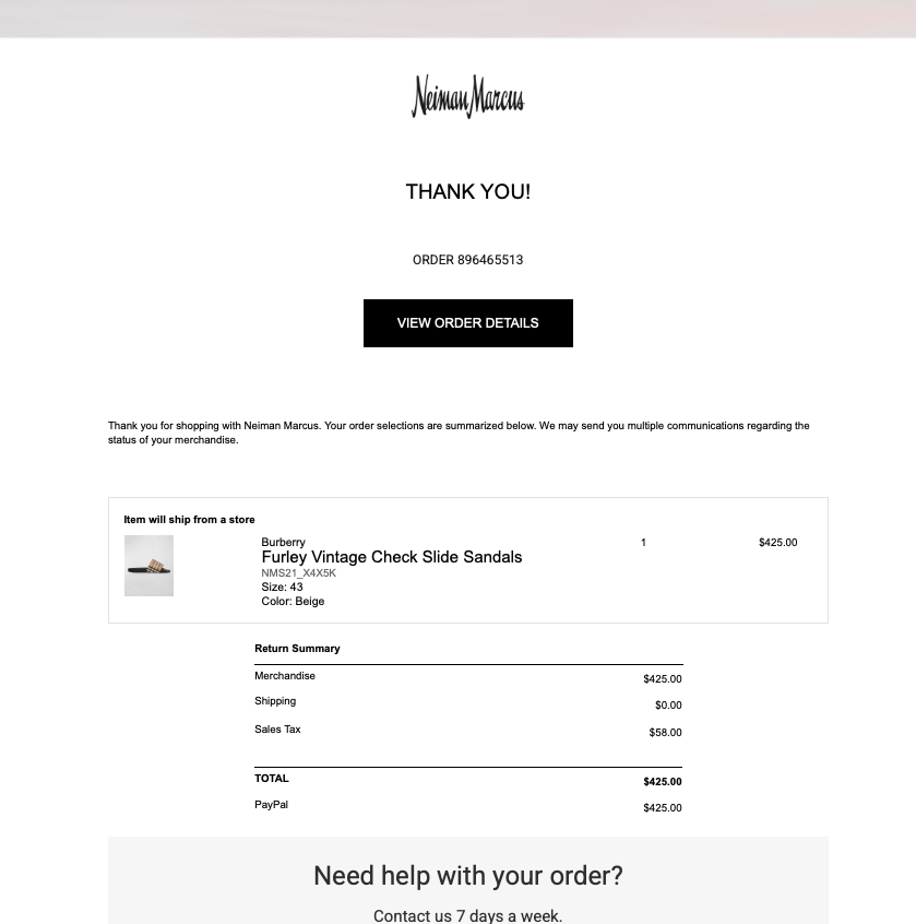 neiman marcus receipt generator