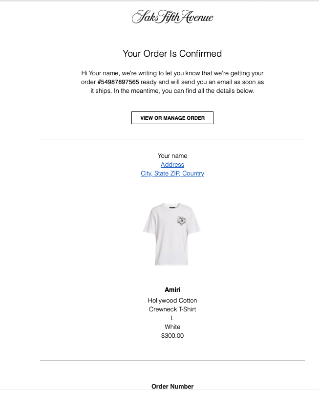 saks fifth avenue receipt generator