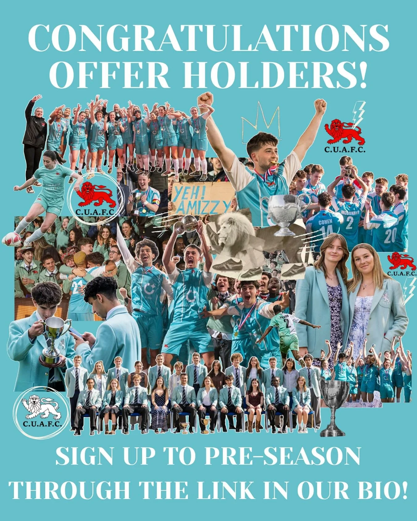CONGRATULATIONS on your A-level results this morning! We&rsquo;re looking forward to welcoming new faces into the squad. 

For those joining in the Autumn our pre-season is the best way to get involved in the highest standard of football at the Unive