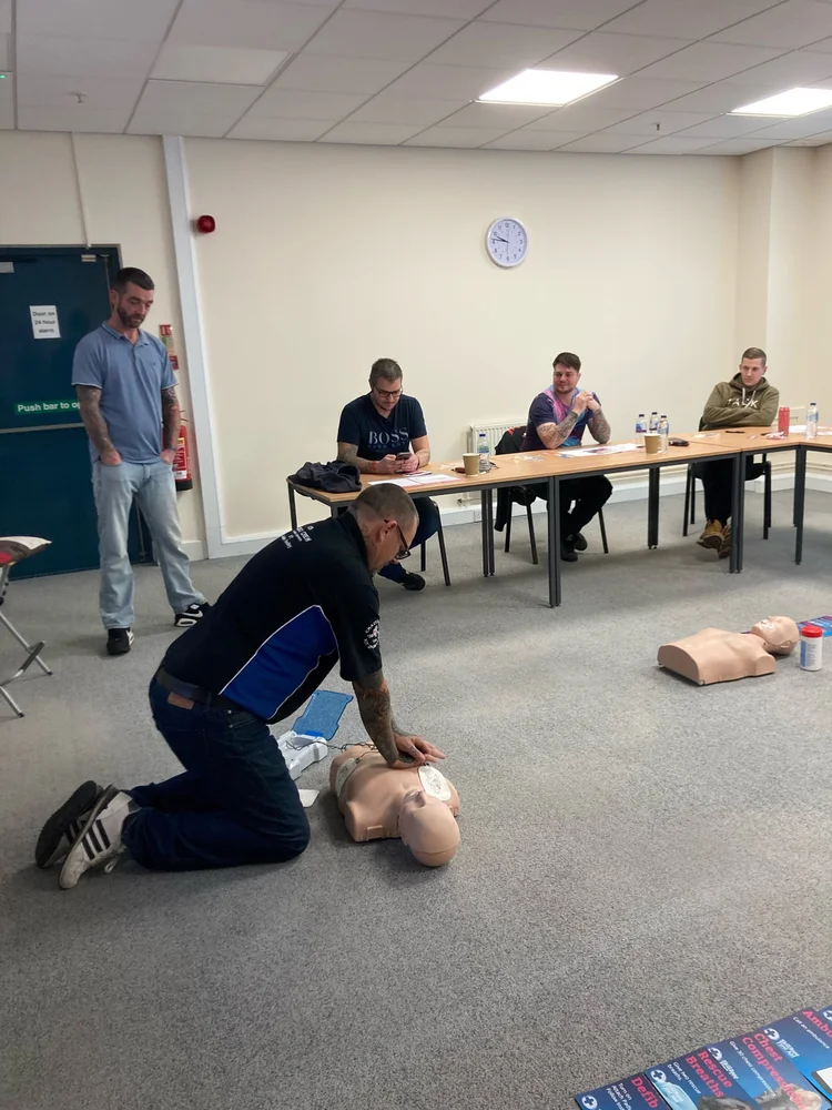 First aid training course in session