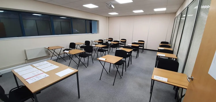 Classroom layout with delegates
