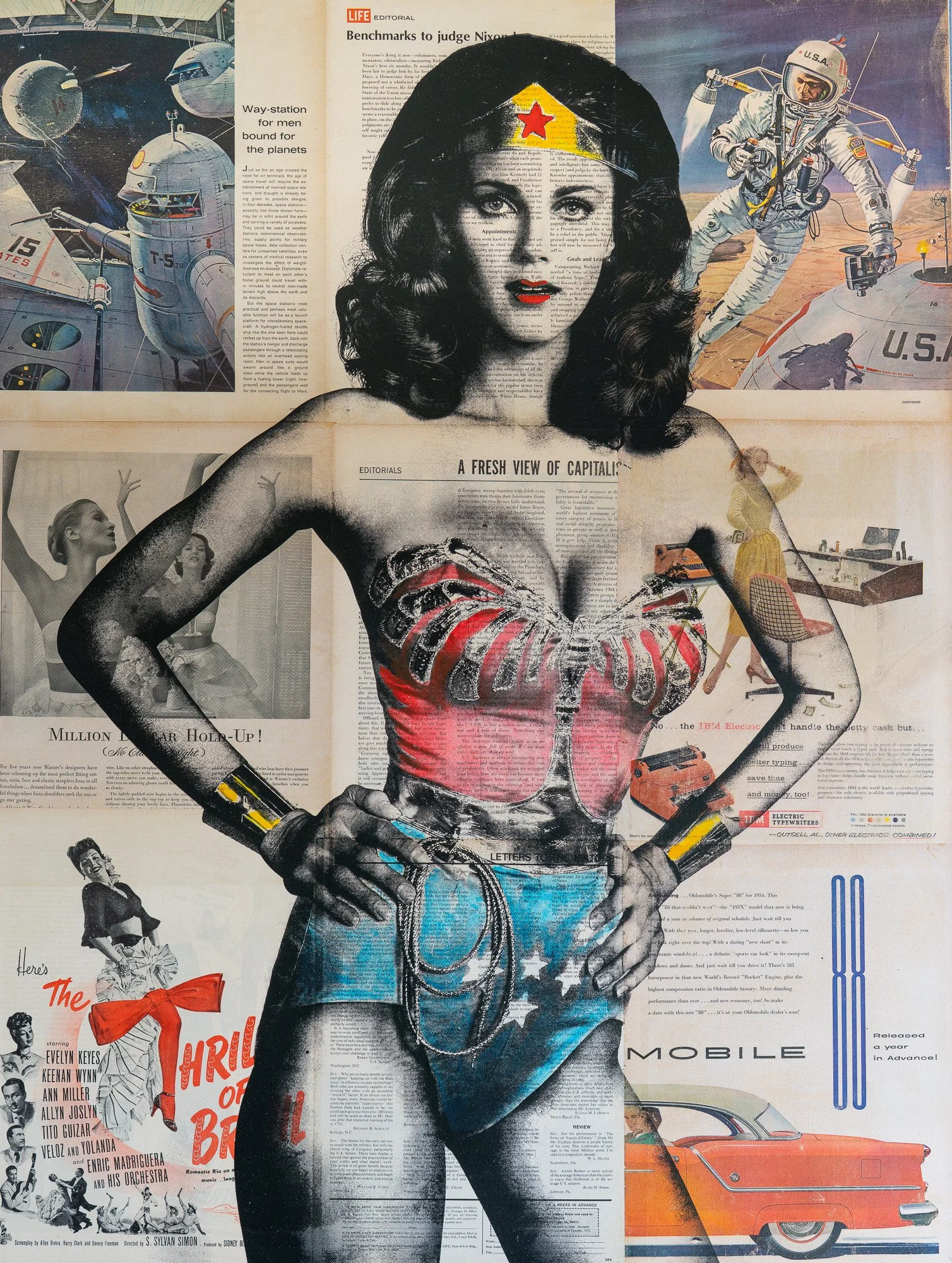 Wonder Woman Lynda Carter Pop Art Painting