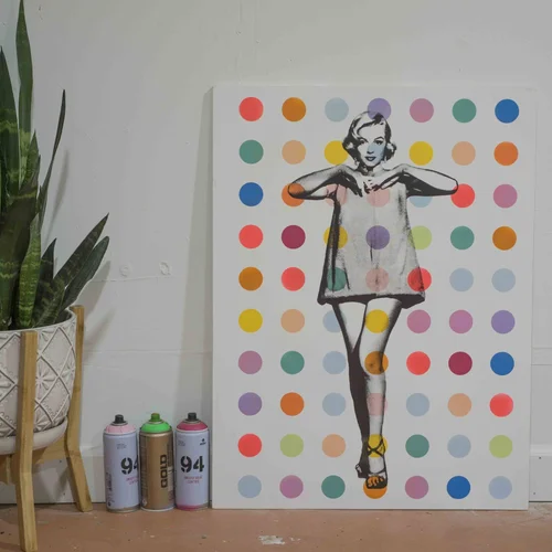 Marilyn Monroe 24x32 Pop Art Painting on Plywood
