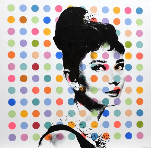 Audrey Hepburn X Dots Pop Art Painting