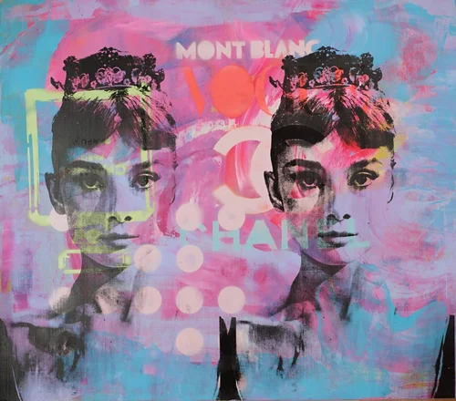 Audrey Hepburn Large Pop Art Painting
