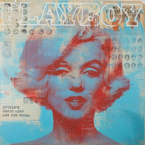 Marilyn Monroe Playboy Pop Art Painting on Canvas
