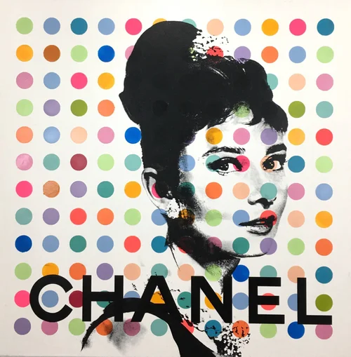 Audrey Hepburn Chanel Pop Art Painting